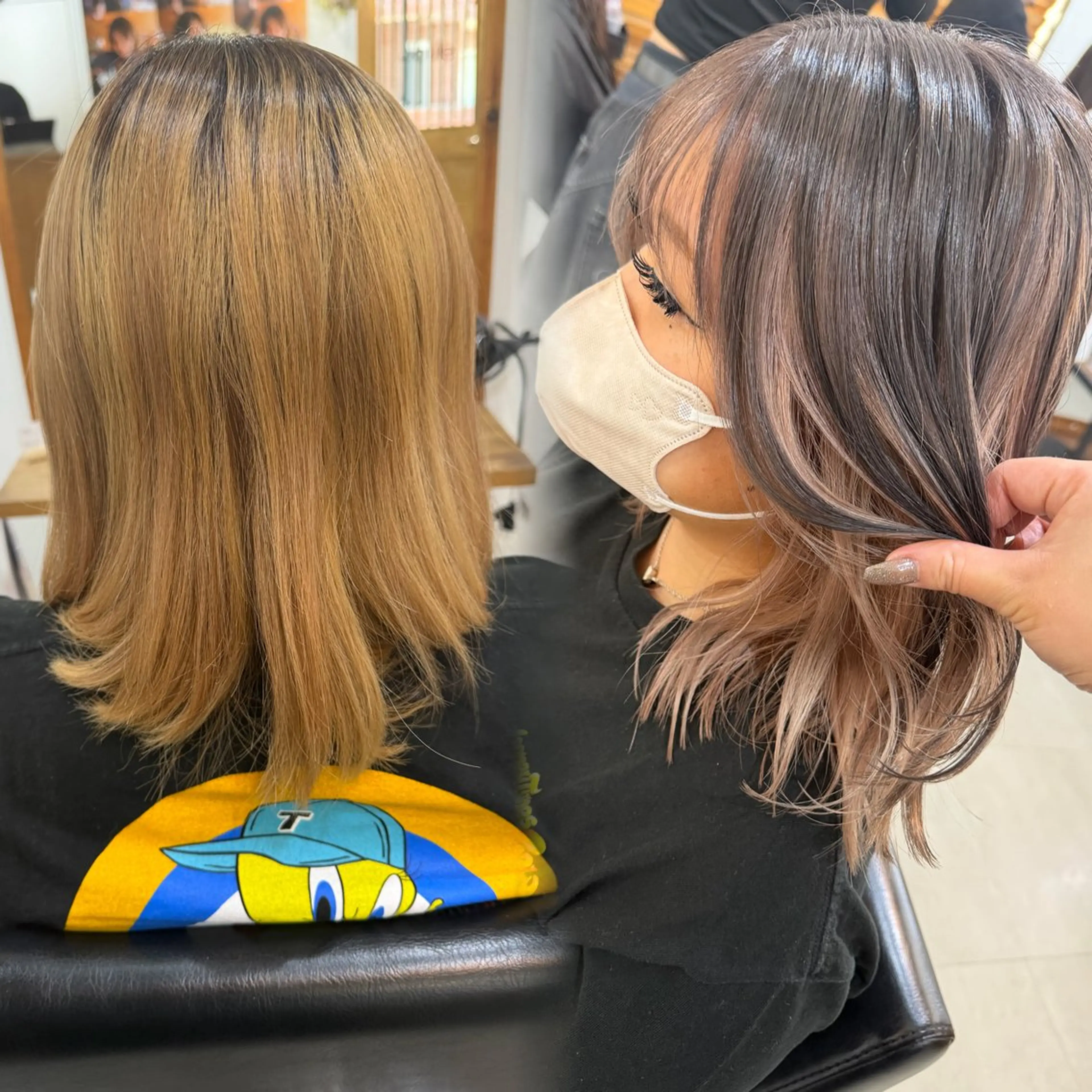 ミディアム ボブ カット ヘアカラー トリートメント ボブ人気No,1✨ TAME副店長のヘアスタイル