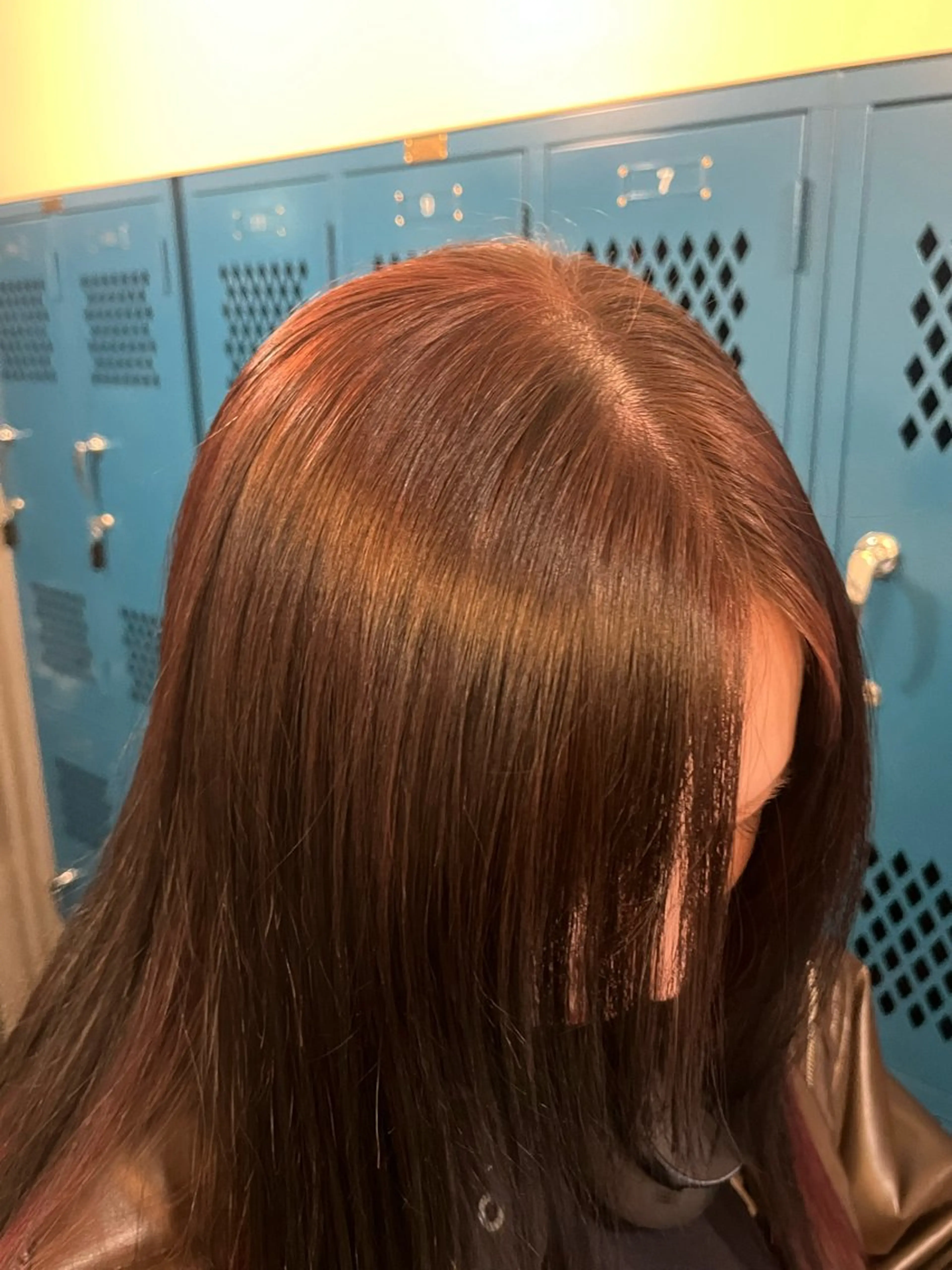 ロング カラー レッドカラー 韓国ボブ/ハッシュ カットKIRAのヘアスタイル