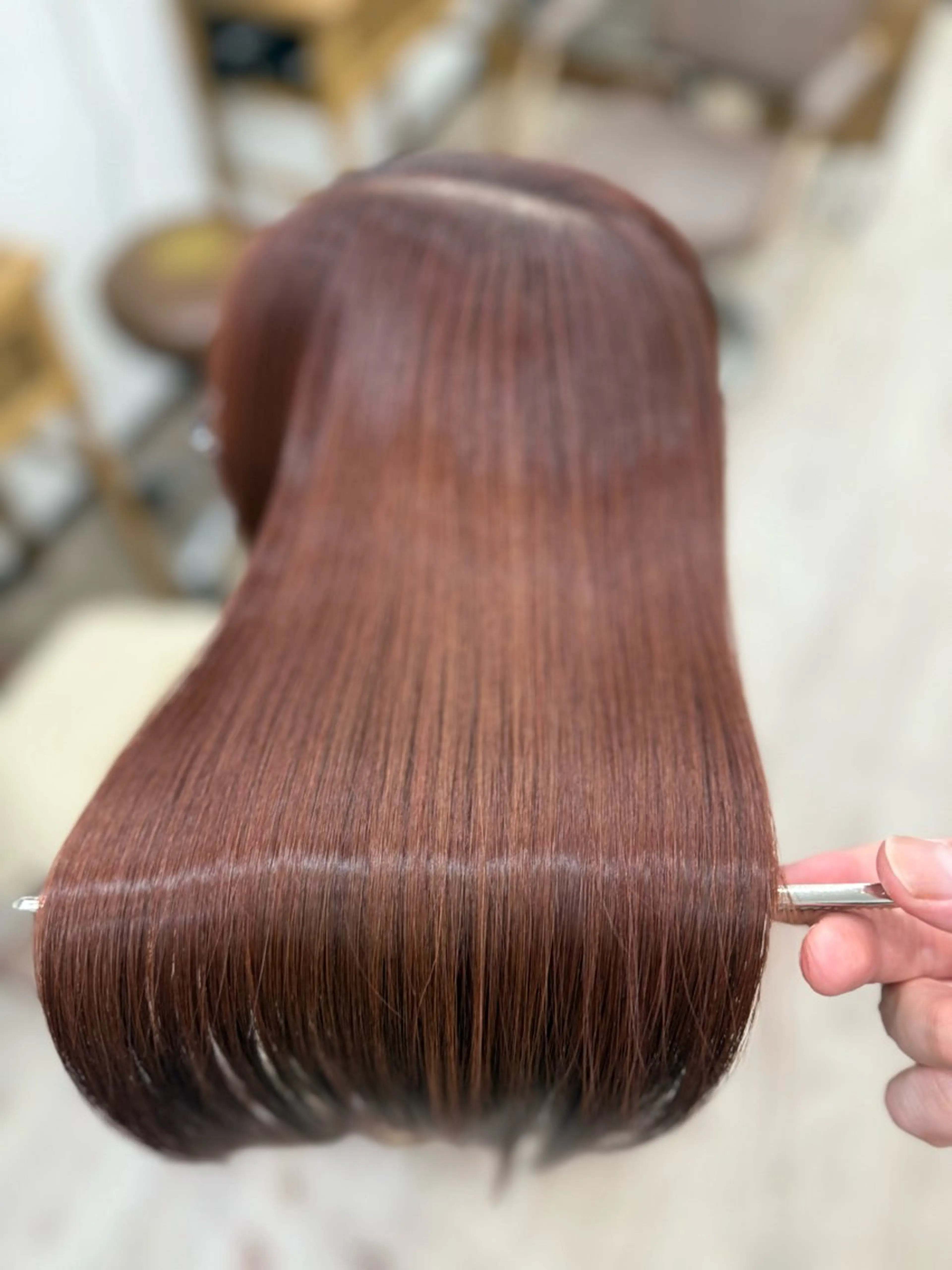 セミロング カット ヘアカラー トリートメント 髪質改善特化🔥縮毛 、美髪形成のプロ✂️のヘアスタイル