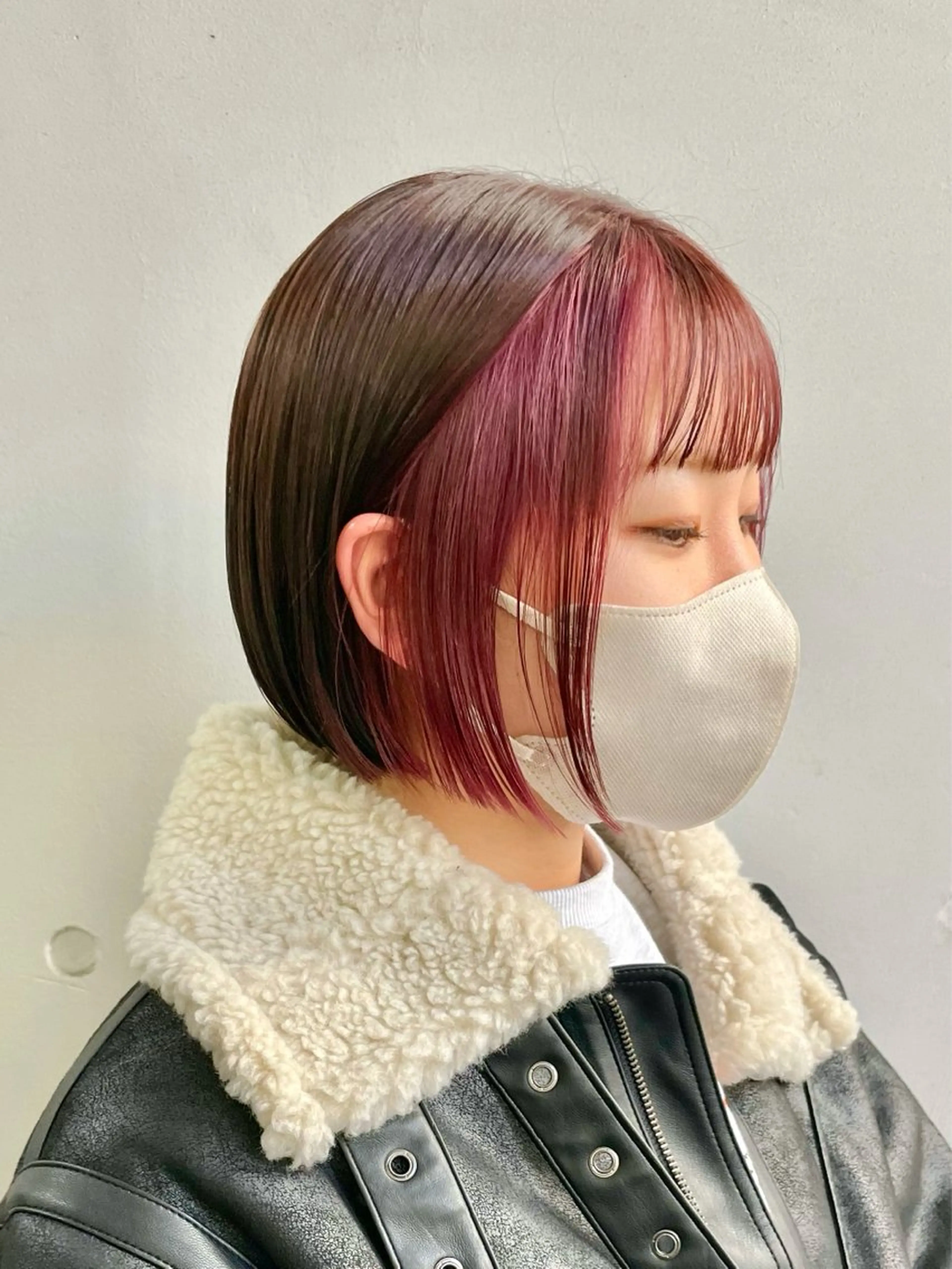 ミディアム カラー カット ヘアカラー トリートメント ショート/ボブ/ 透明感カラー/ほのかのヘアスタイル