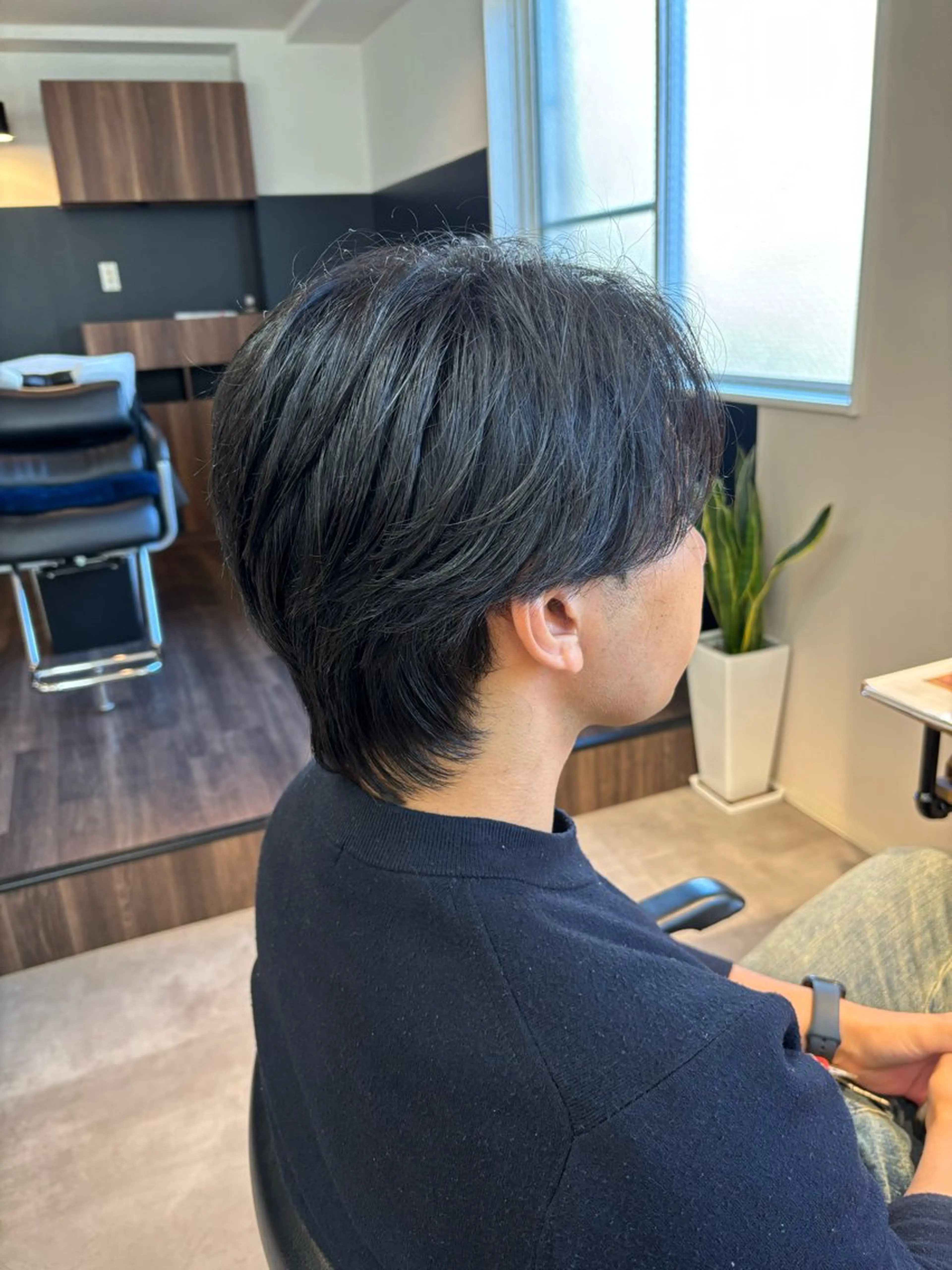 メンズ センターパート メンズウルフカット ウルフカット カット 保立/フェザーパーマ /メンズカット千葉のヘアスタイル