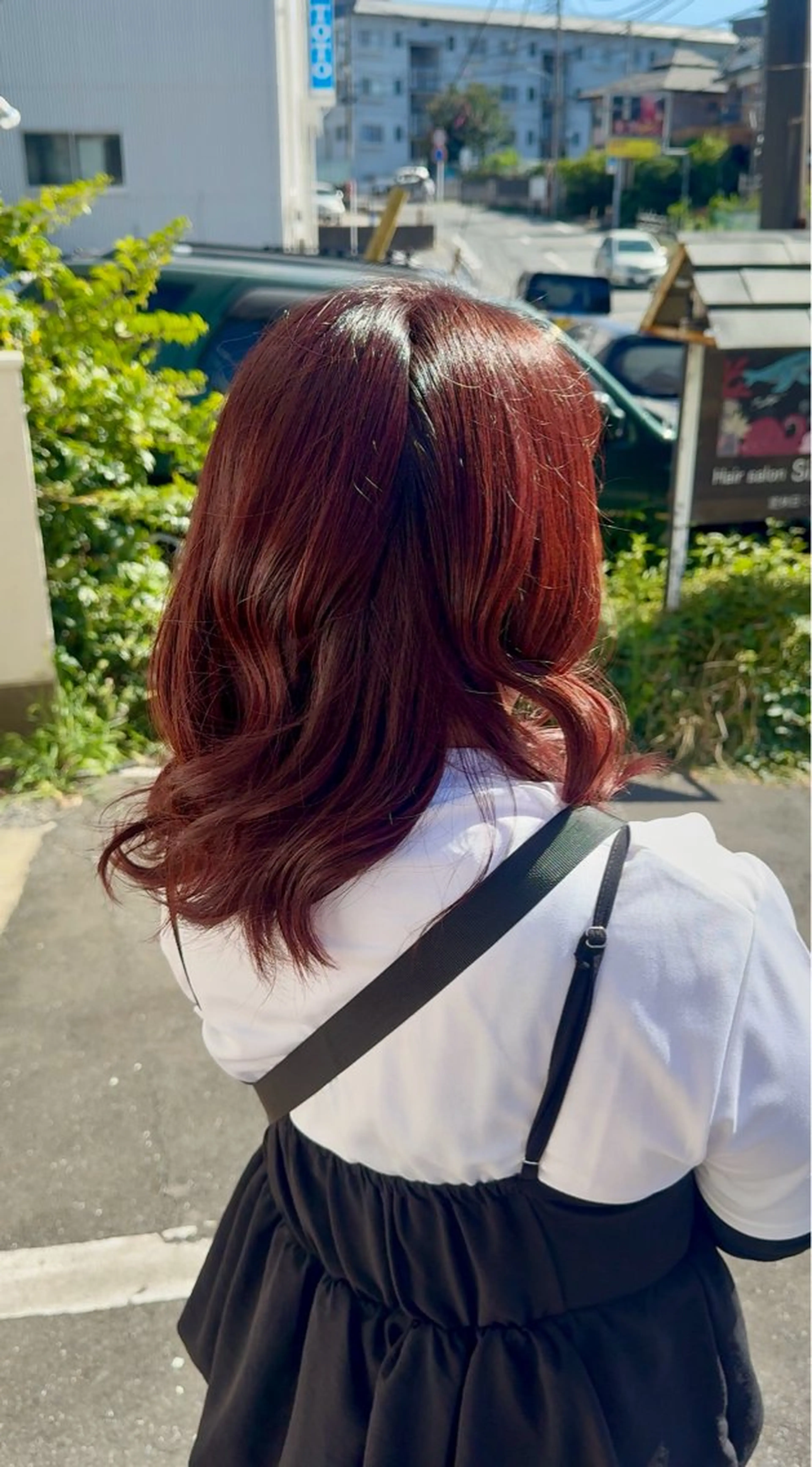 ロング カラー ブラウンカラー レッドカラー レッドブラウン 金子 彩心のヘアスタイル