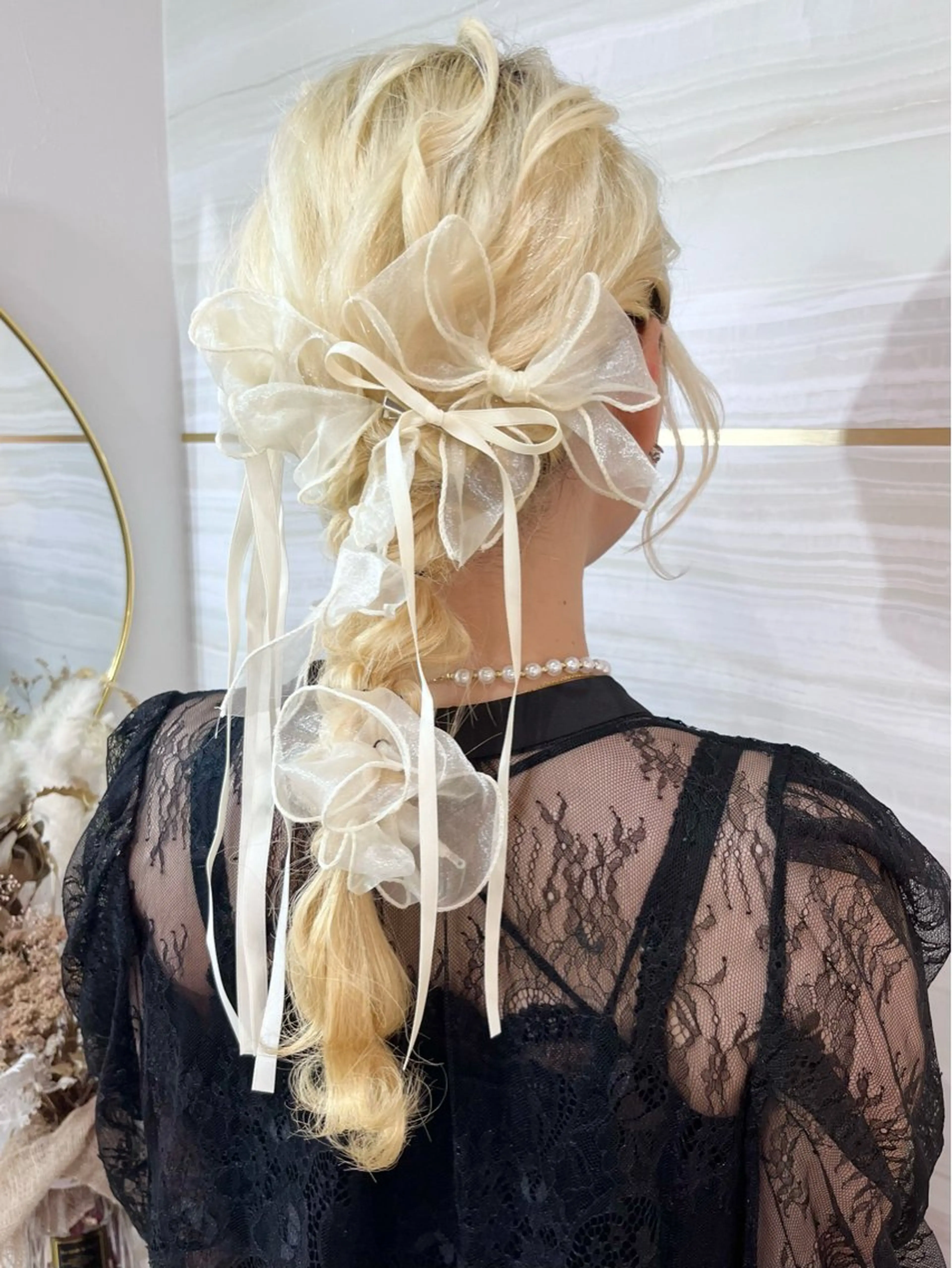 🤍🎀【結婚式や同窓会などにおすすめ✨】お呼ばれヘアセット🎀🤍の写真