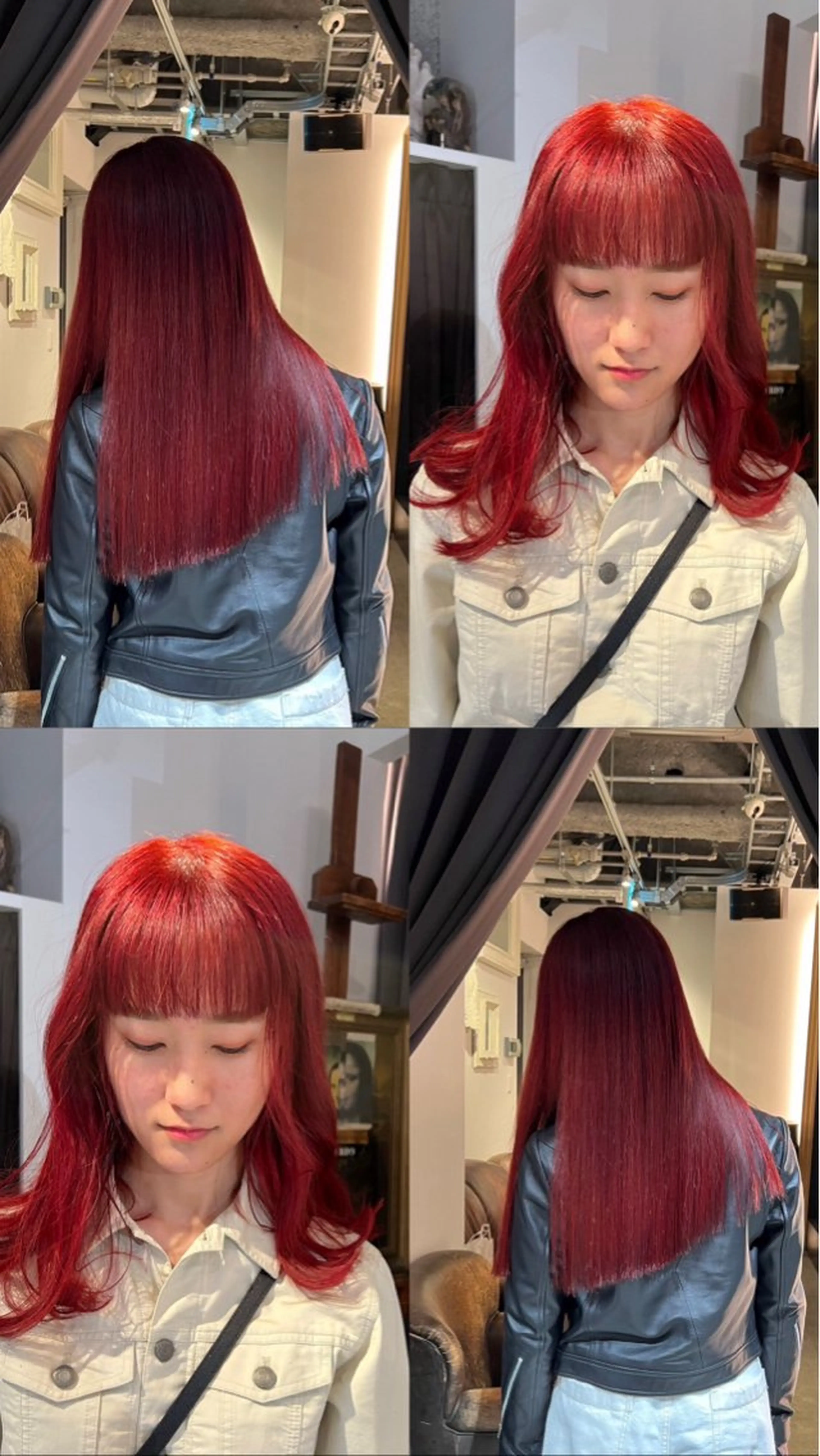 セミロング 暖色カラー Ryokaのヘアスタイル