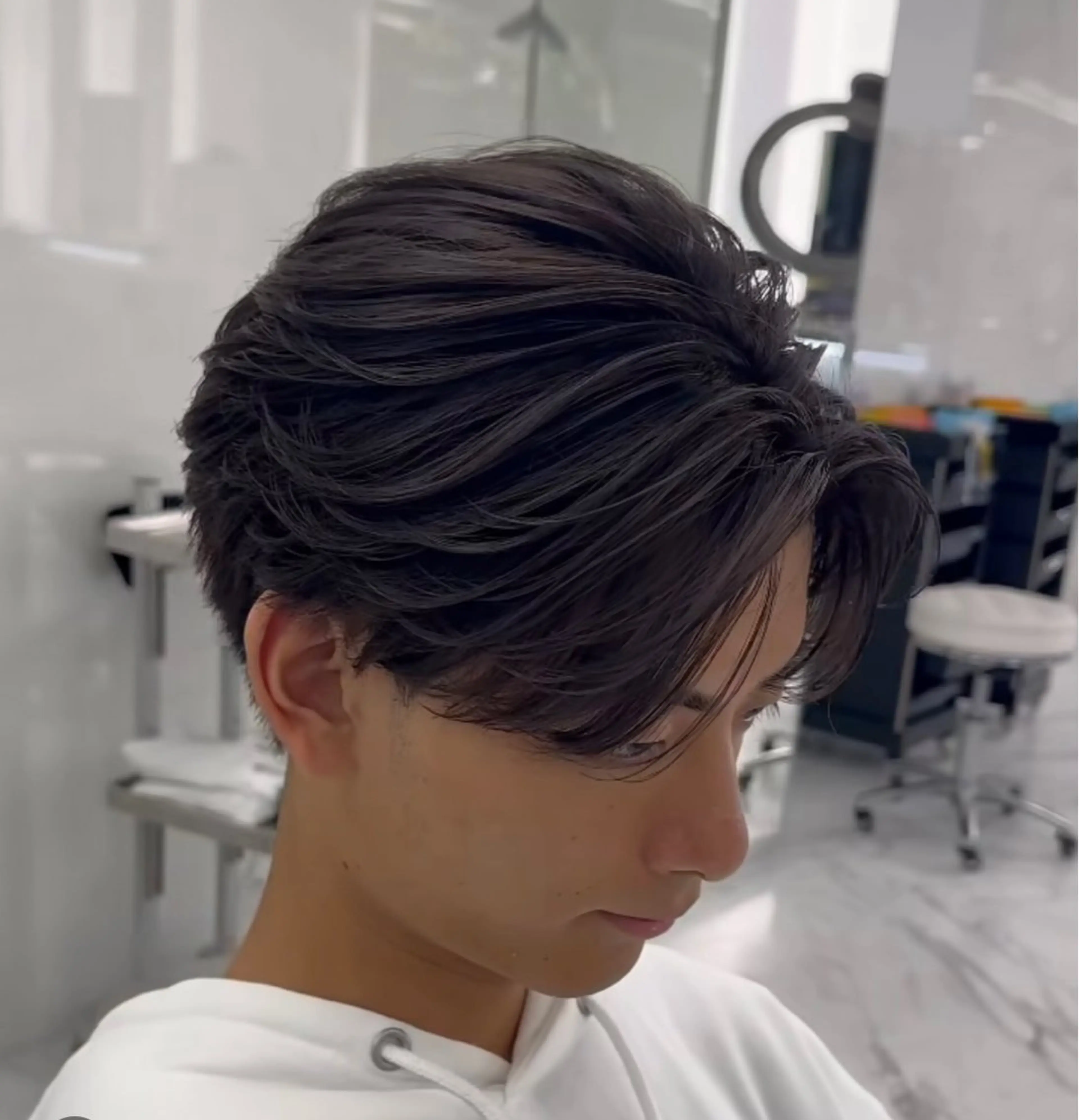 ミディアム ミディアムパーマ 蛯原 興輝のヘアスタイル