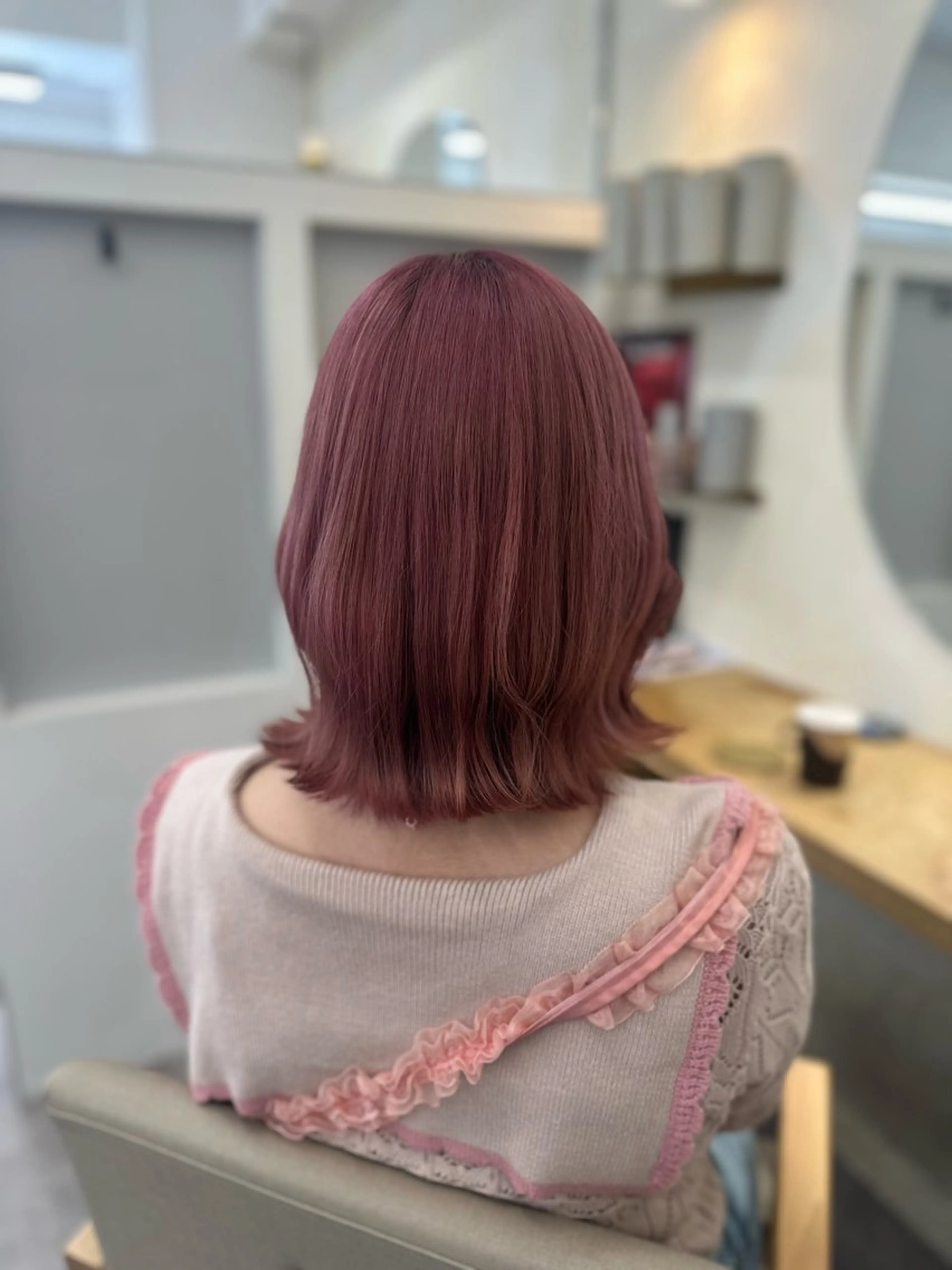 ミディアム ピンクラベンダー ヘアカラー トリートメント モデル募集中🌷 yuraのヘアスタイル