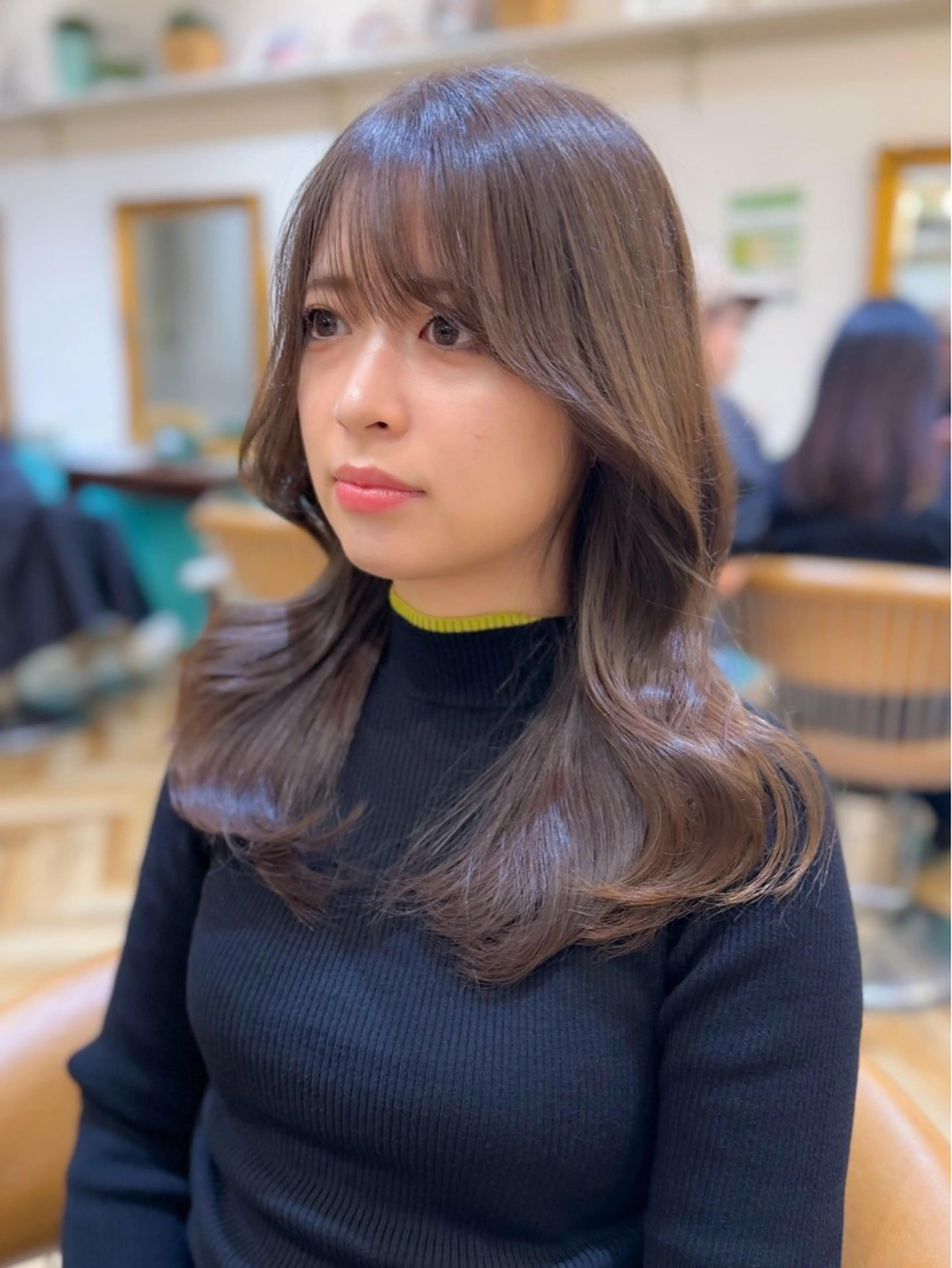 セミロング カラー カット ヘアカラー トリートメント 🇰🇷韓国レイヤー 錦糸町【北山謙三】のヘアスタイル