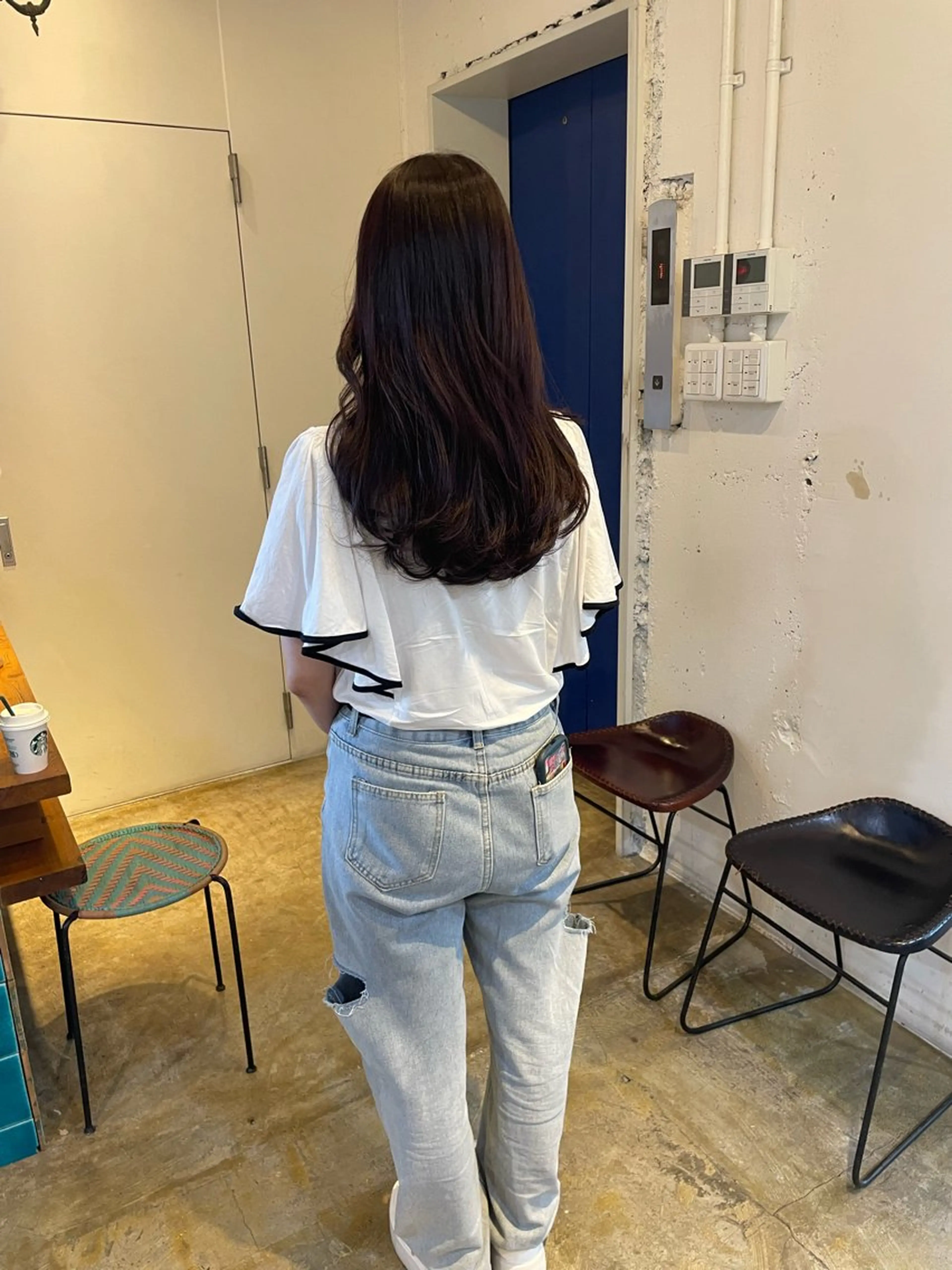 ロング カラー ラベンダーカラー カット ヘアカラー トリートメント MIOベージュカラー 柔らかいカラーのヘアスタイル