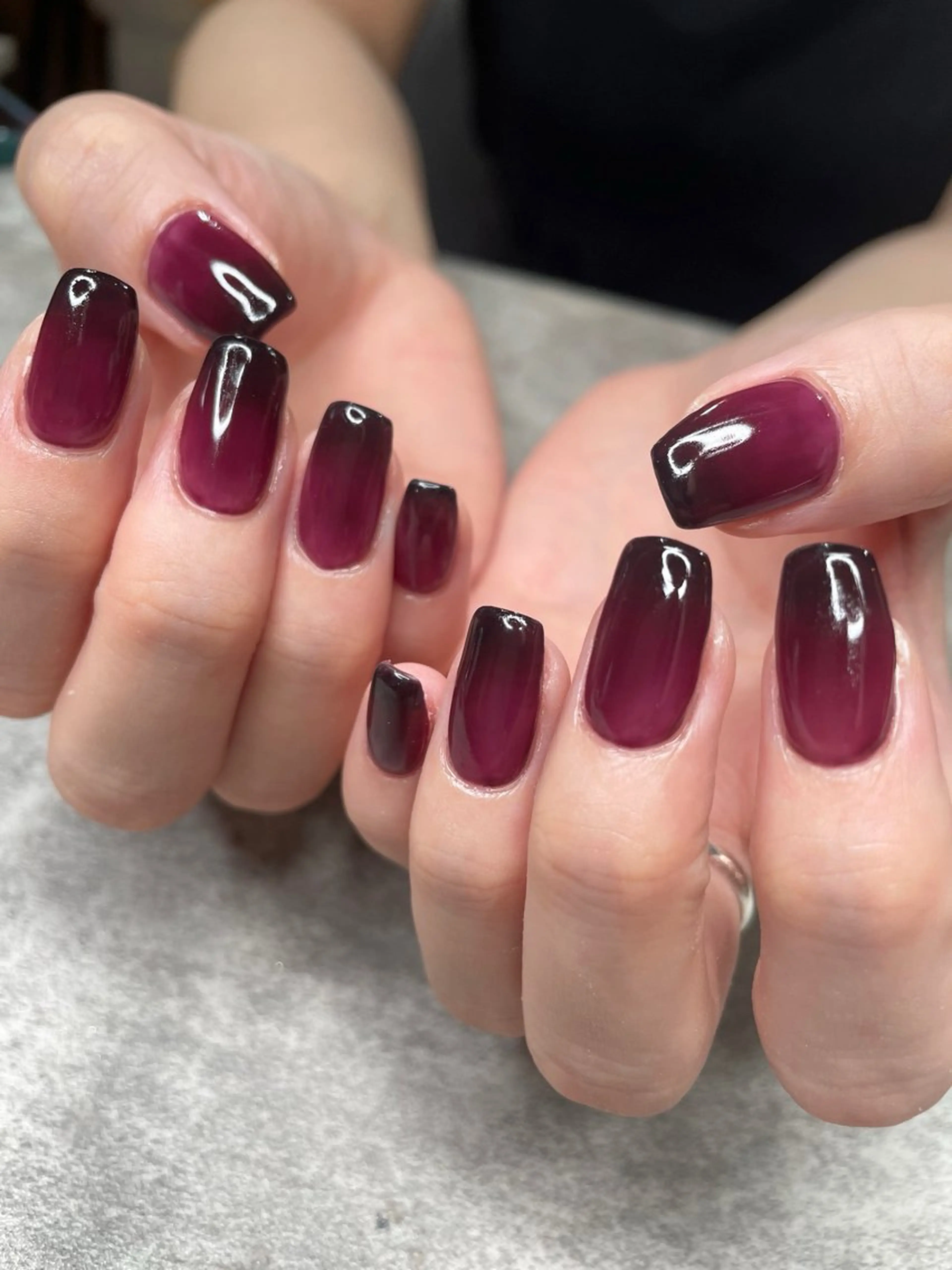 ネイル グラデーション パープル ハンドネイル ma riのネイルデザイン