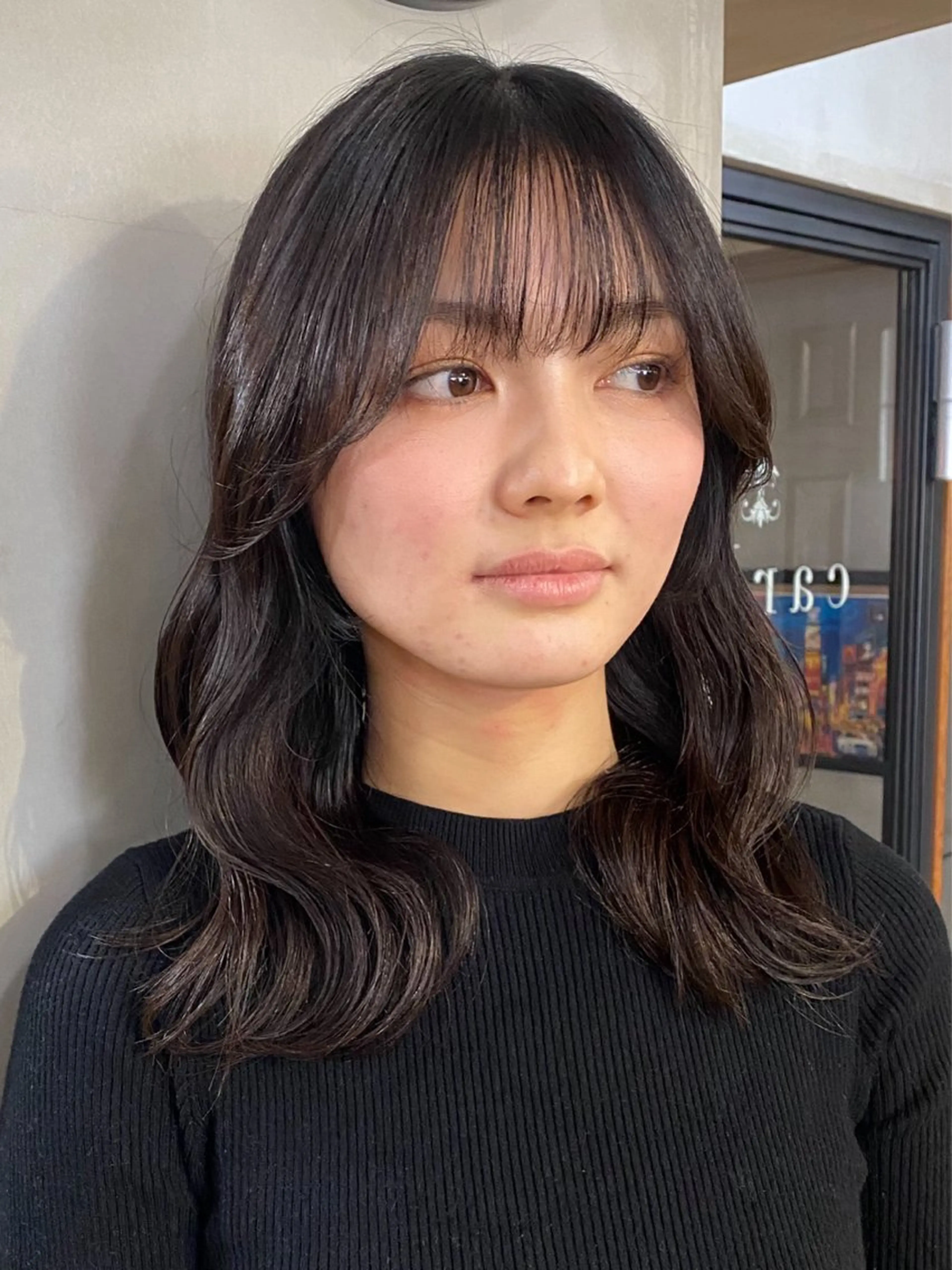 セミロング くびれヘア 齋藤 リクのヘアスタイル