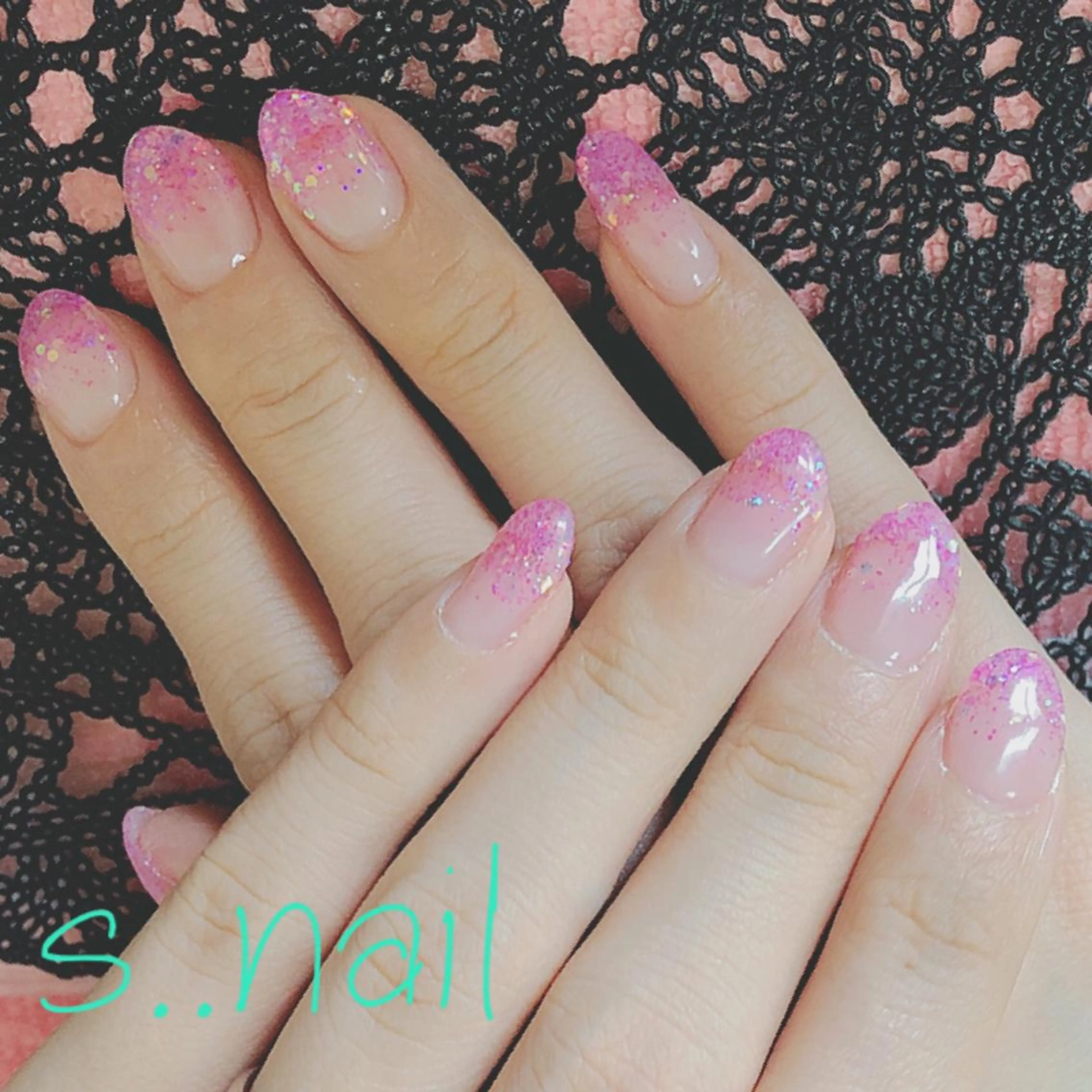 ネイル ラメ(グリッター) ピンク s..nail / MORITAのネイルデザイン
