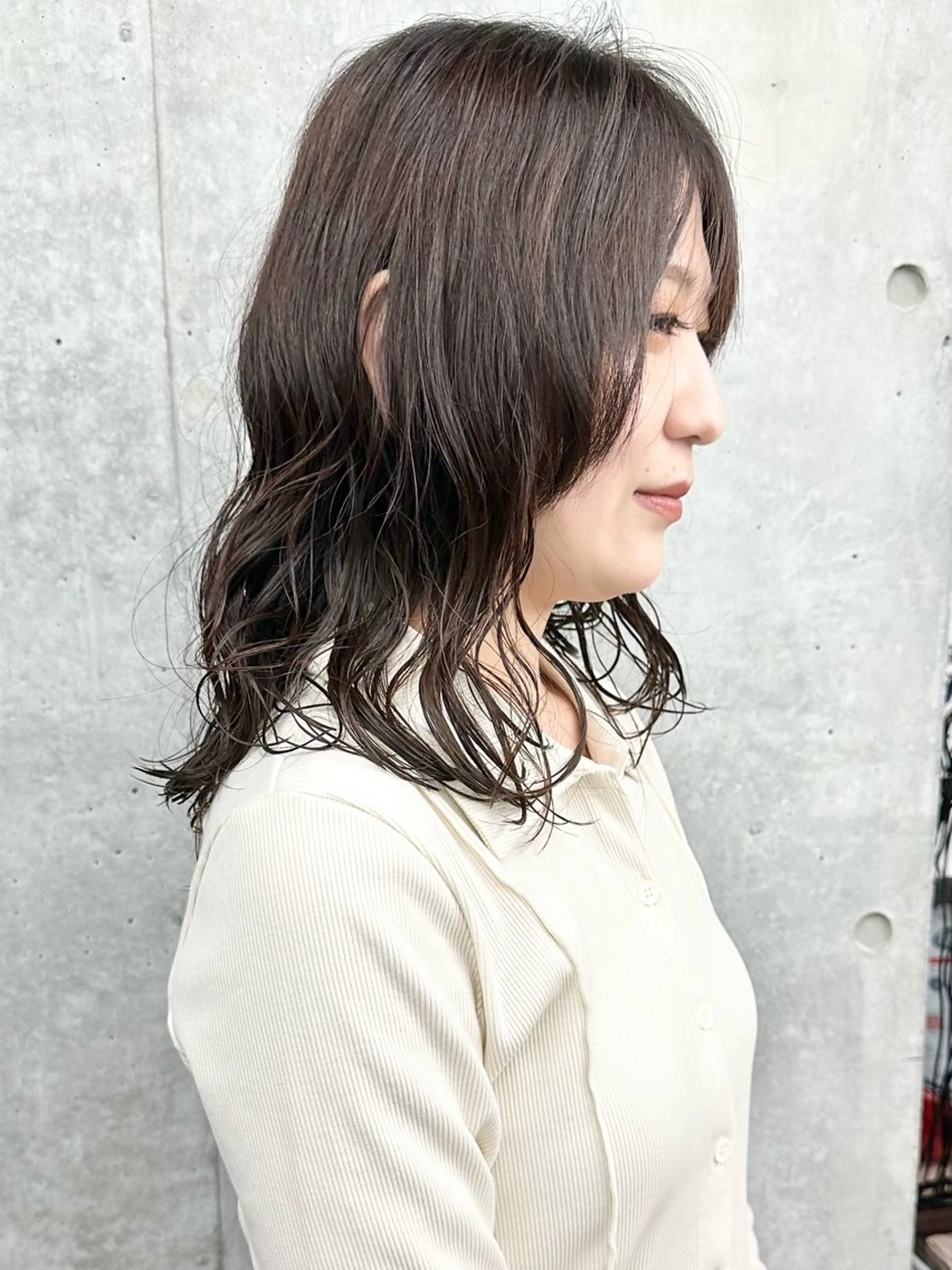 ミディアム パーマ カット パーマ ボブ/ゆるふわ ボブパーマ/とういのヘアスタイル