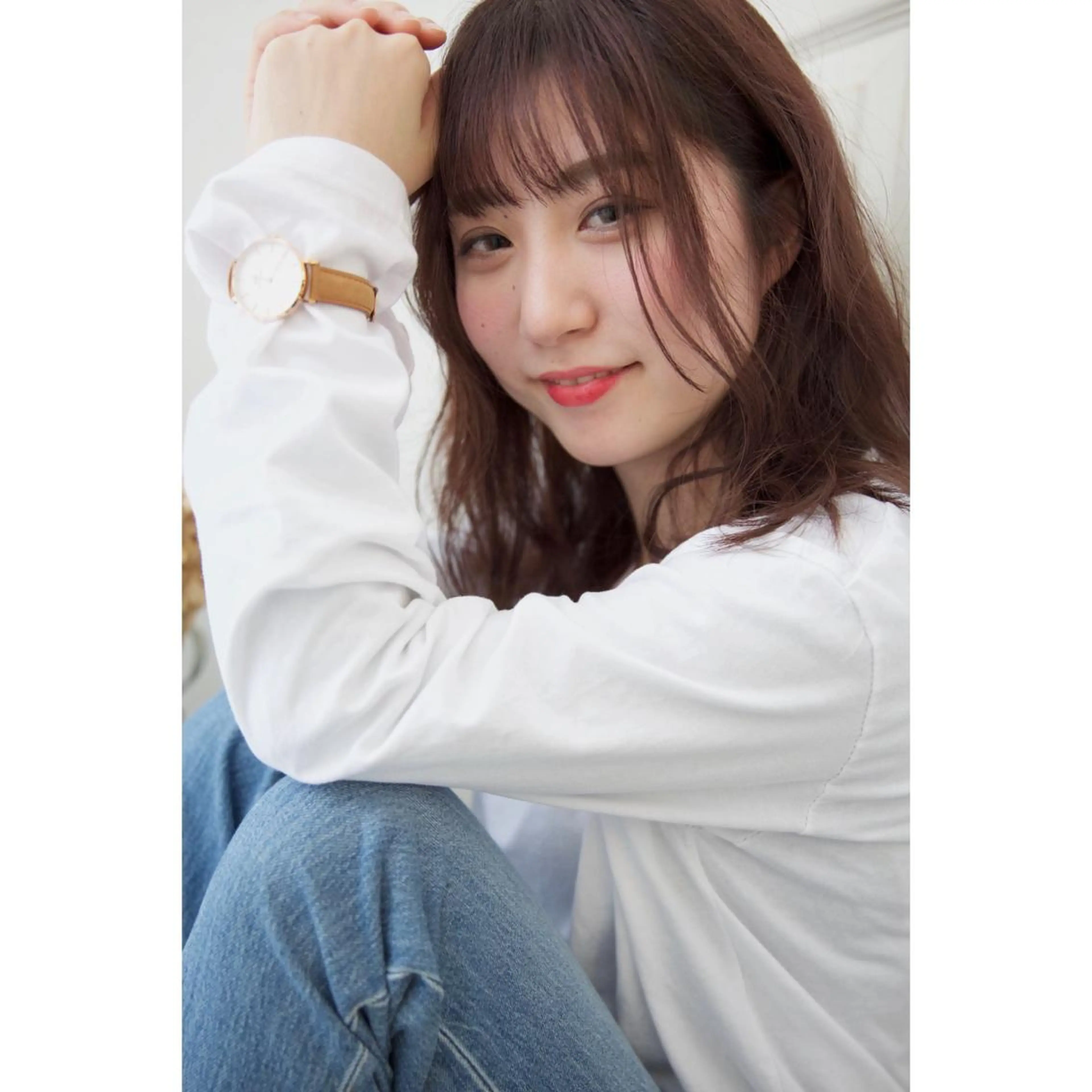 セミロング カラー fio マナミのヘアスタイル