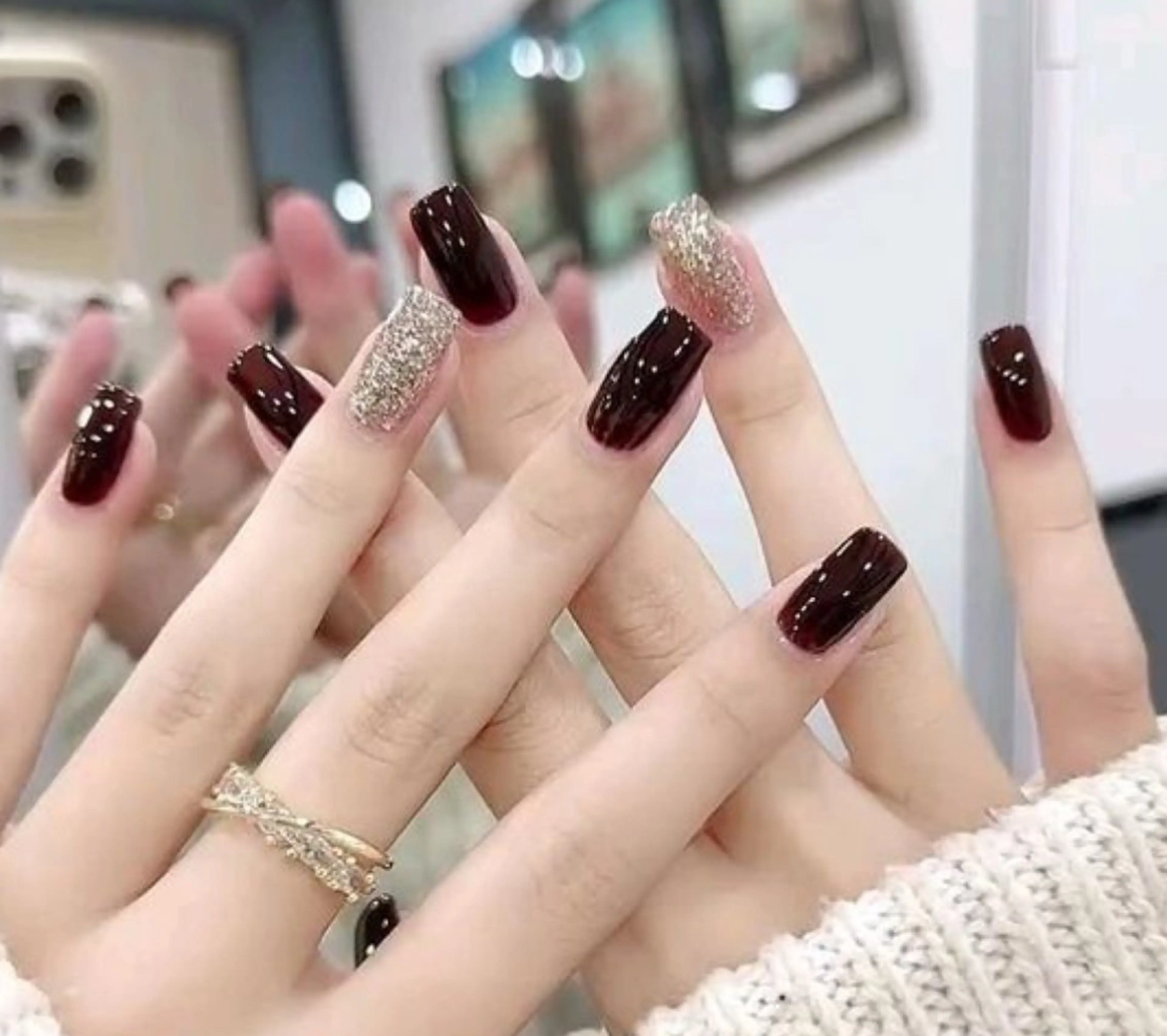 ネイル アートネイル フレンチネイル ジェルネイル 持ち込み ニュアンスネイル ハンドネイル Tini ANA.CHUOのネイルデザイン