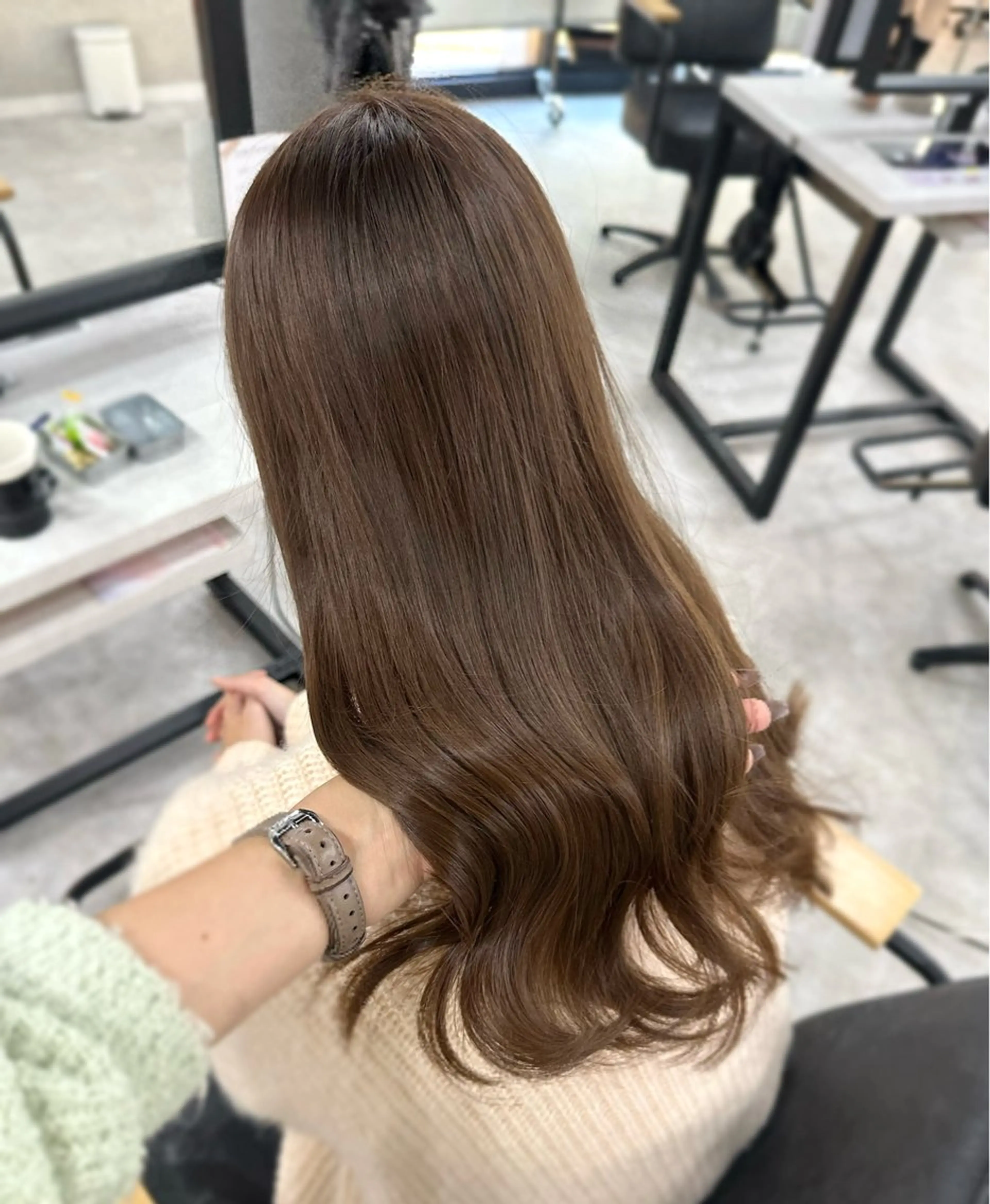 ロング カラー カット ヘアカラー Rinka/梅田/ 透け感カラー🤎のヘアスタイル