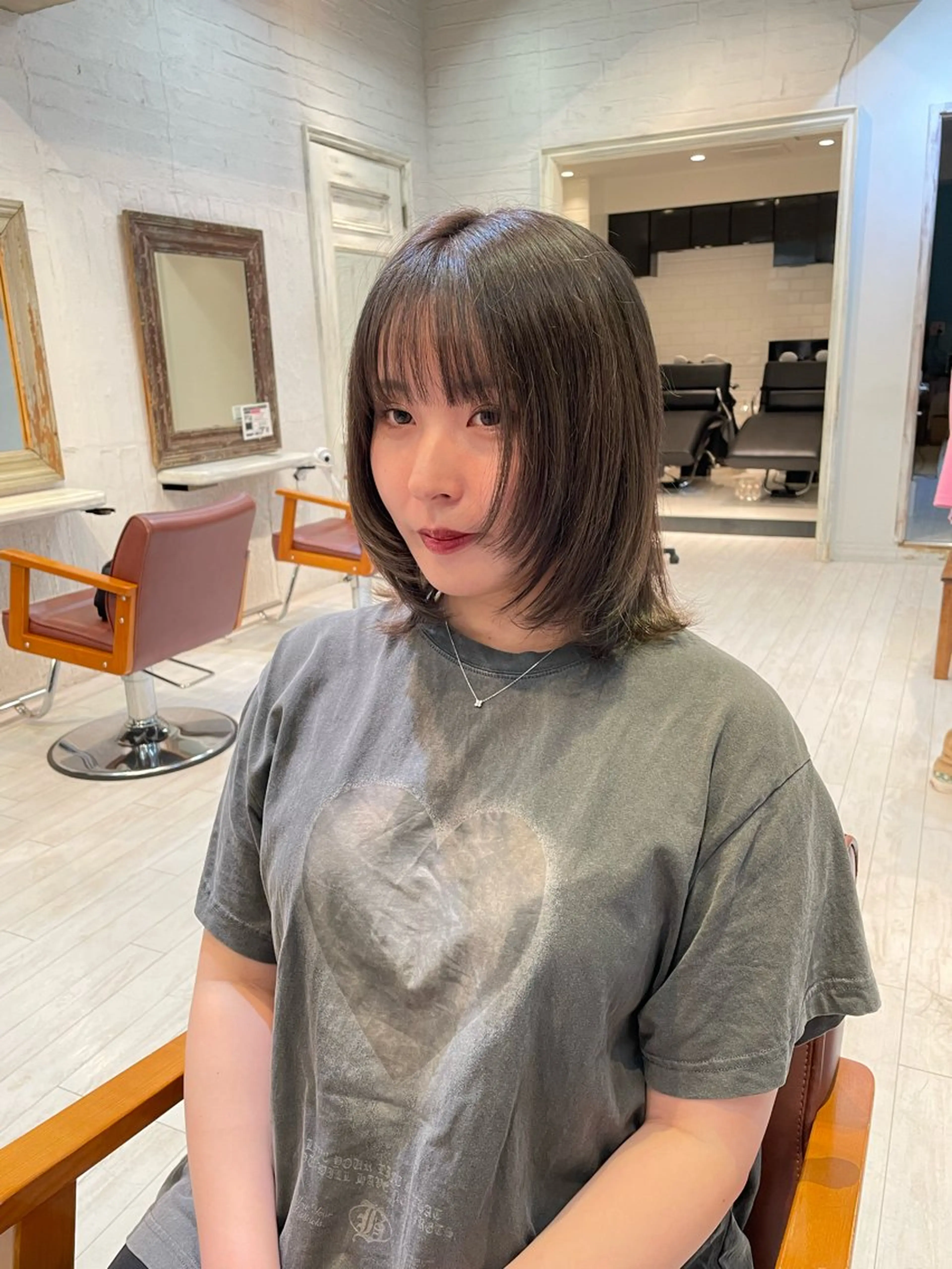 ミディアム 顔周りカット ウルフカット liko by maris所属・髪質改善／ブリーチ 宮武　湧斗のヘアスタイル