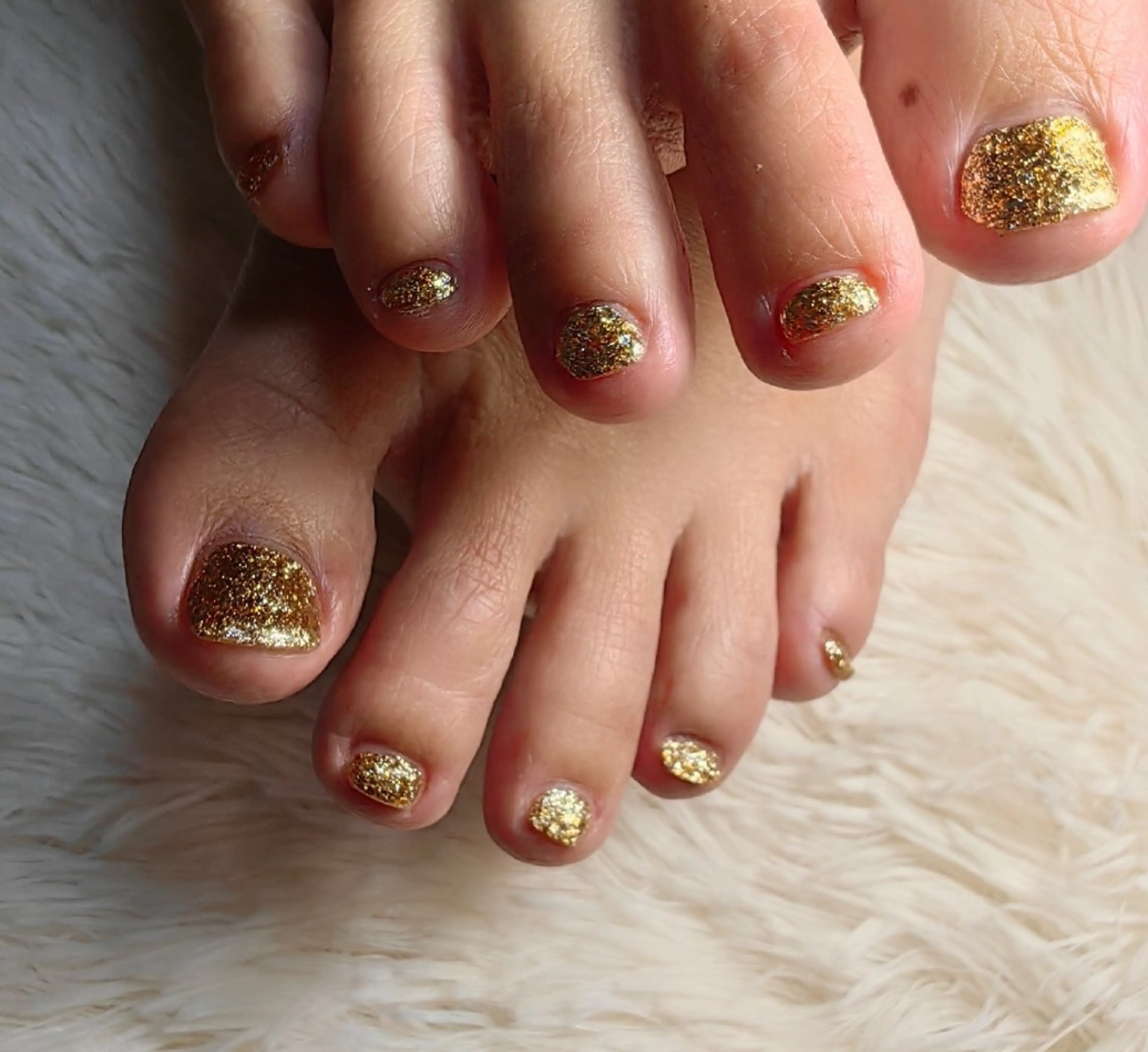 ネイル ラメ(グリッター) フットネイル reve あやののネイルデザイン