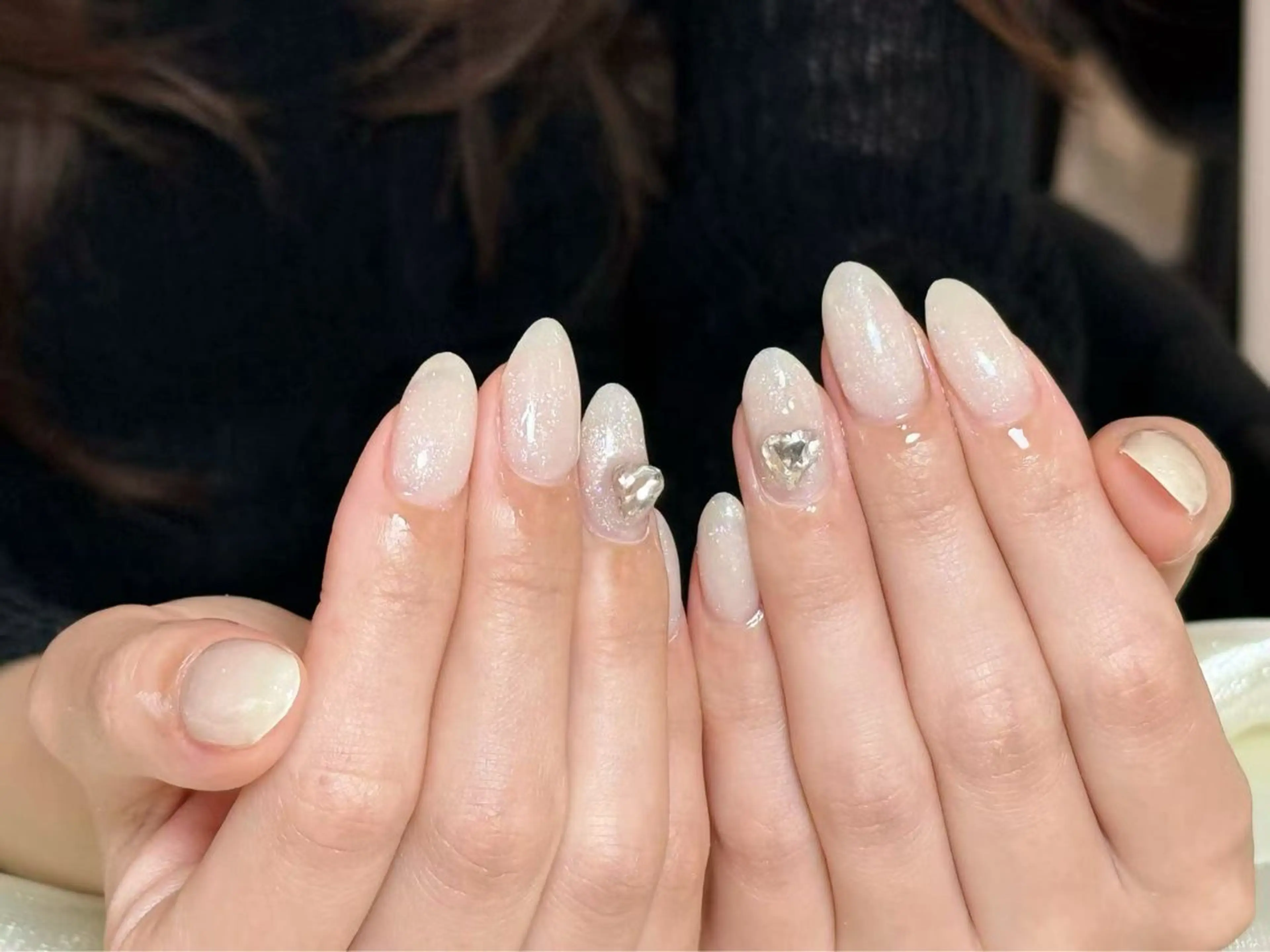 ネイル 長さ出し フレンチネイル グラデーション マグネットネイル マグネットフレンチ ハンドネイル ハンドケア ⭐️Syu Rei⭐️のネイルデザイン