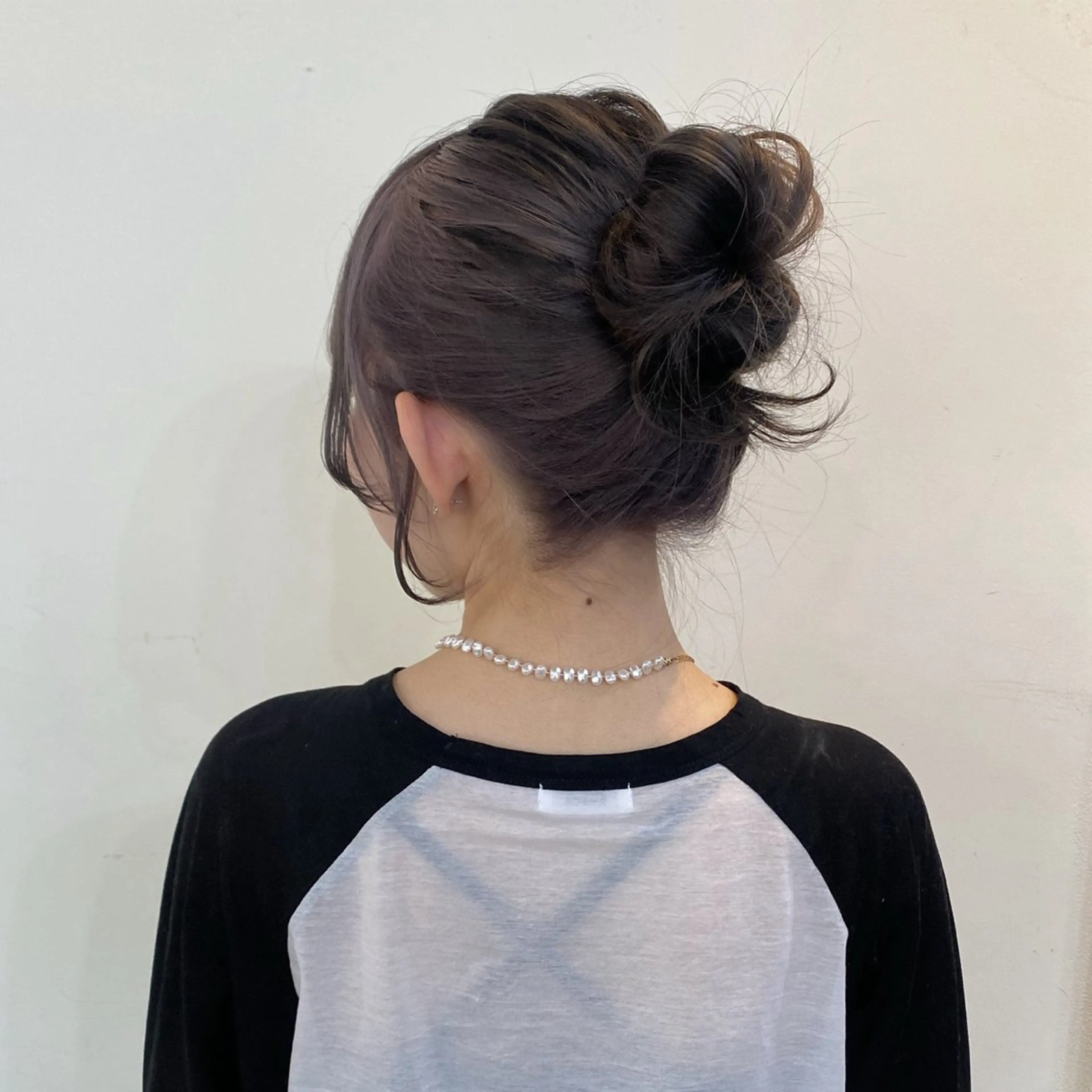 セミロング カラー ヘアアレンジ お団子ヘア ヘアセット blink所属・暖色/ブラウン/ 透明感/ゆうかのヘアスタイル