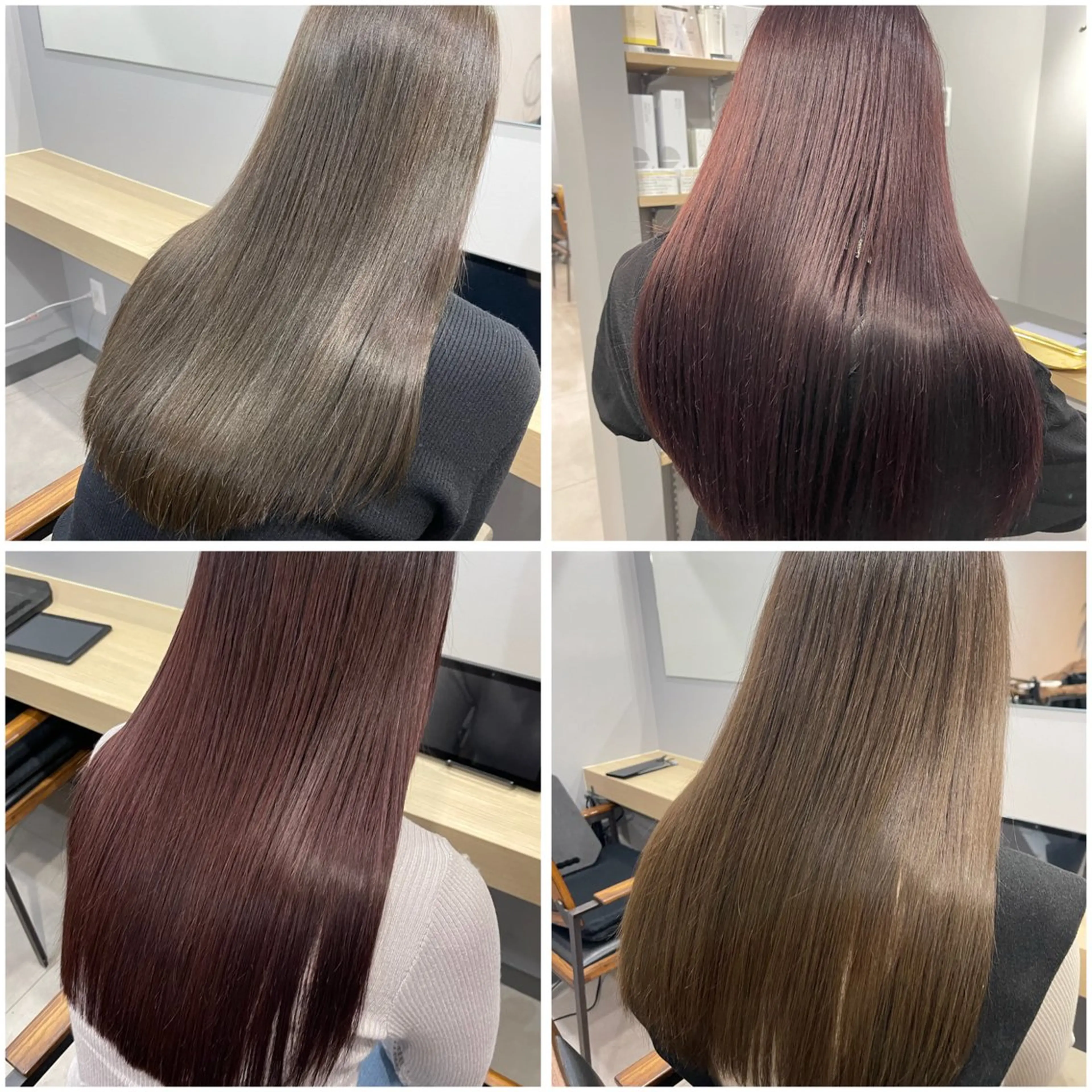 セミロング カラー ショートボブ アッシュ ベージュカラー ブリーチ ダブルカラー カット ヘアカラー トリートメント Kamie みかじりのヘアスタイル