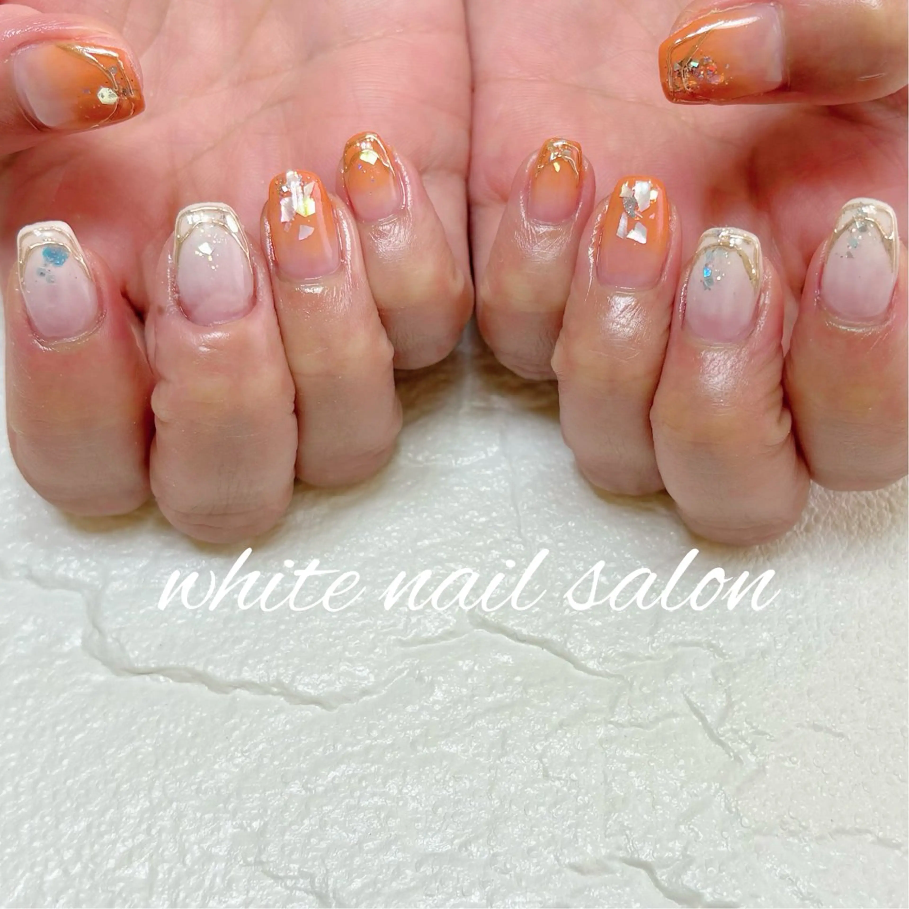 ネイル ホワイト ハンドネイル white nail salonのネイルデザイン