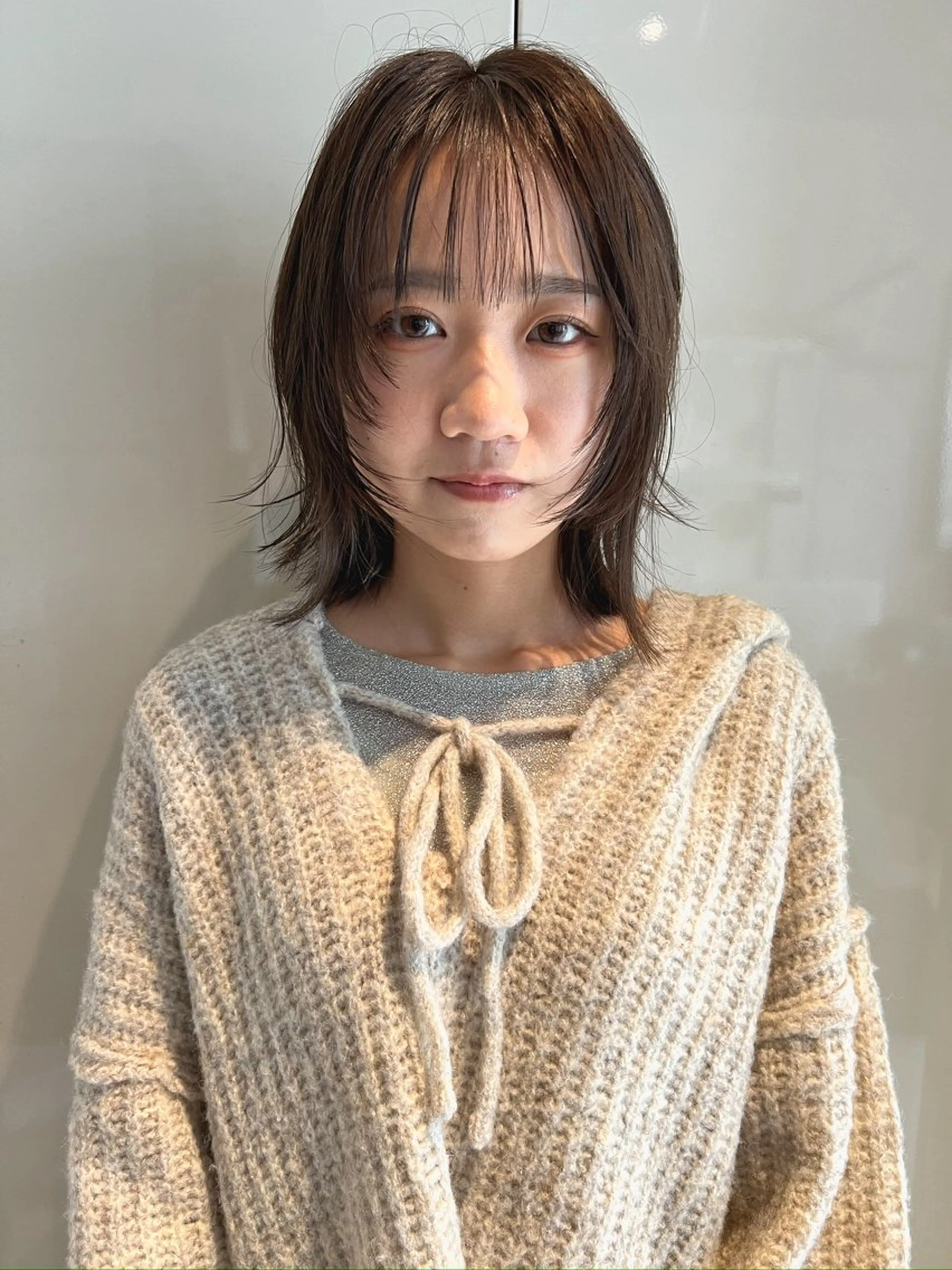 ミディアム 顔まわりレイヤー レイヤーカット カット ヘアカラー 大澤 叶方のヘアスタイル