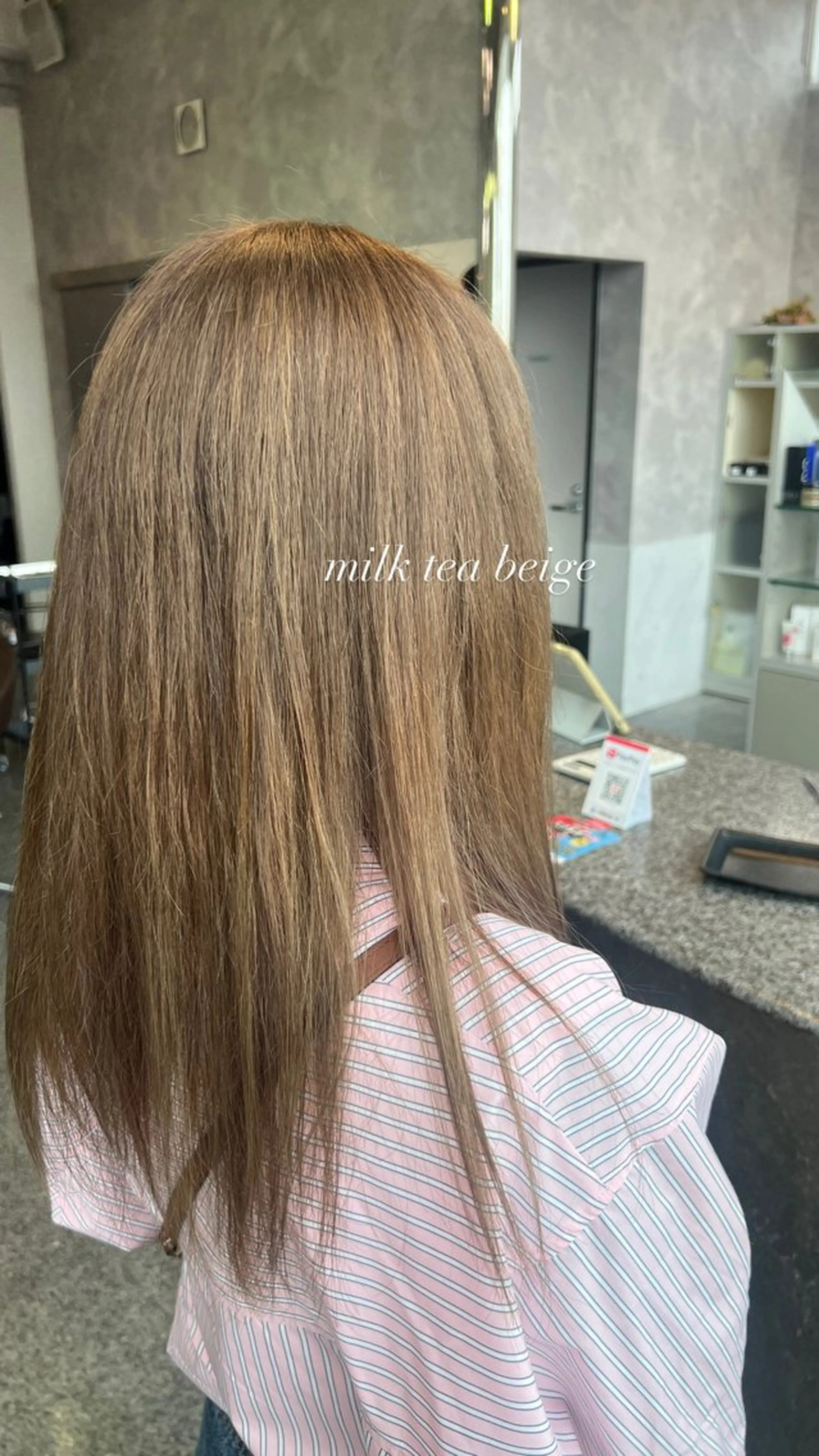 カラー ベージュカラー ブリーチ ミルクティーベージュ 武田 瑞季のヘアスタイル