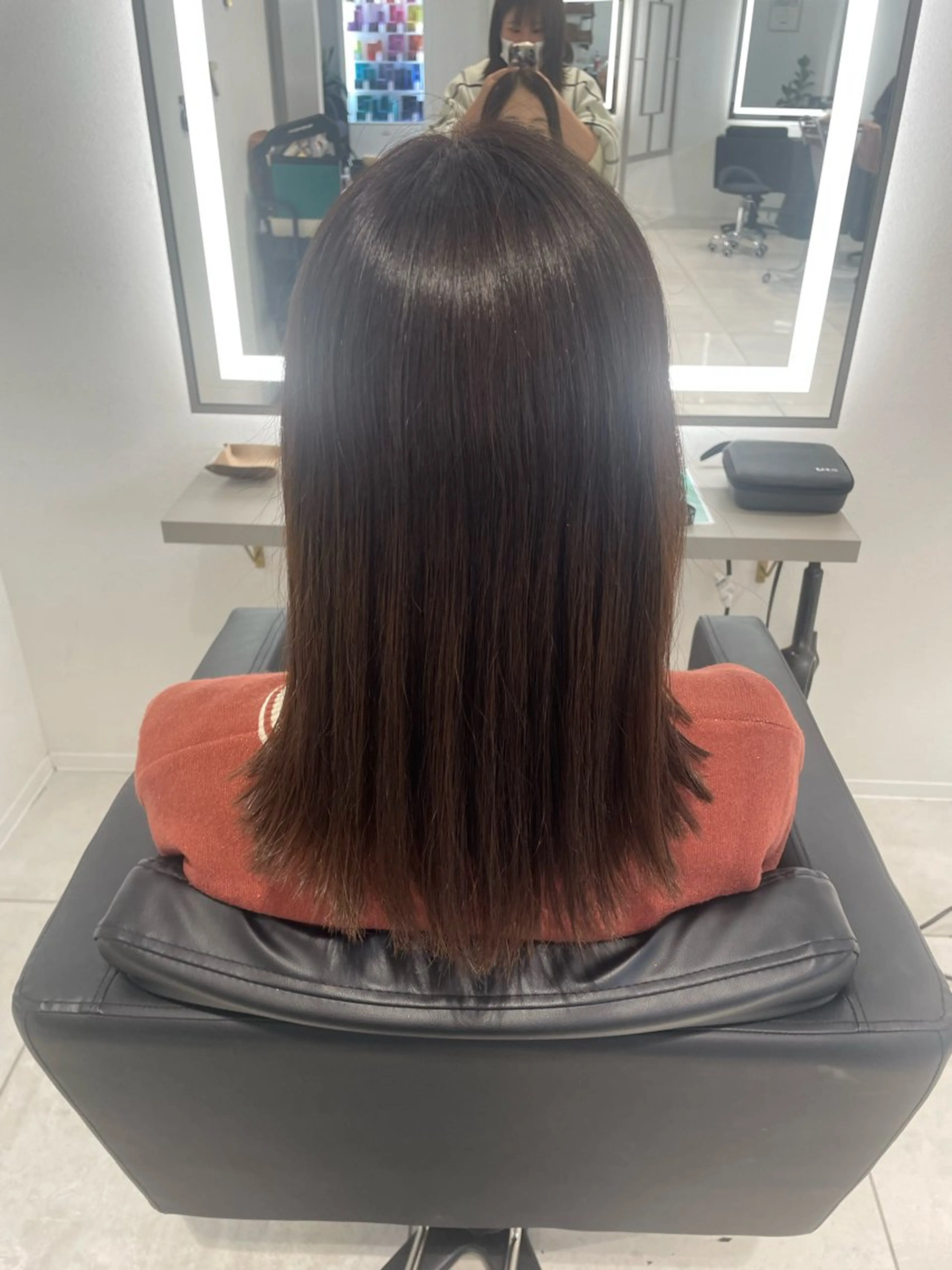 セミロング カラー カット ヘアカラー mayu なかもずのヘアスタイル