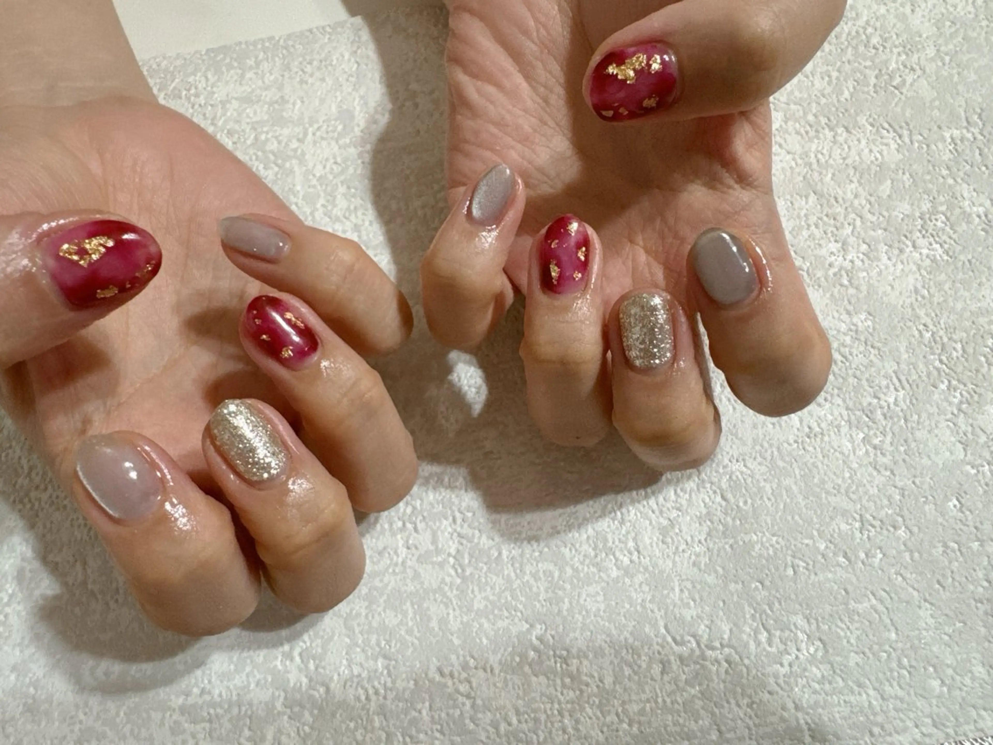 ネイル オーロラネイル フットネイル フレンチネイル ジェルネイル 韓国ネイル ハンドネイル kikinail 溝の口のネイルデザイン