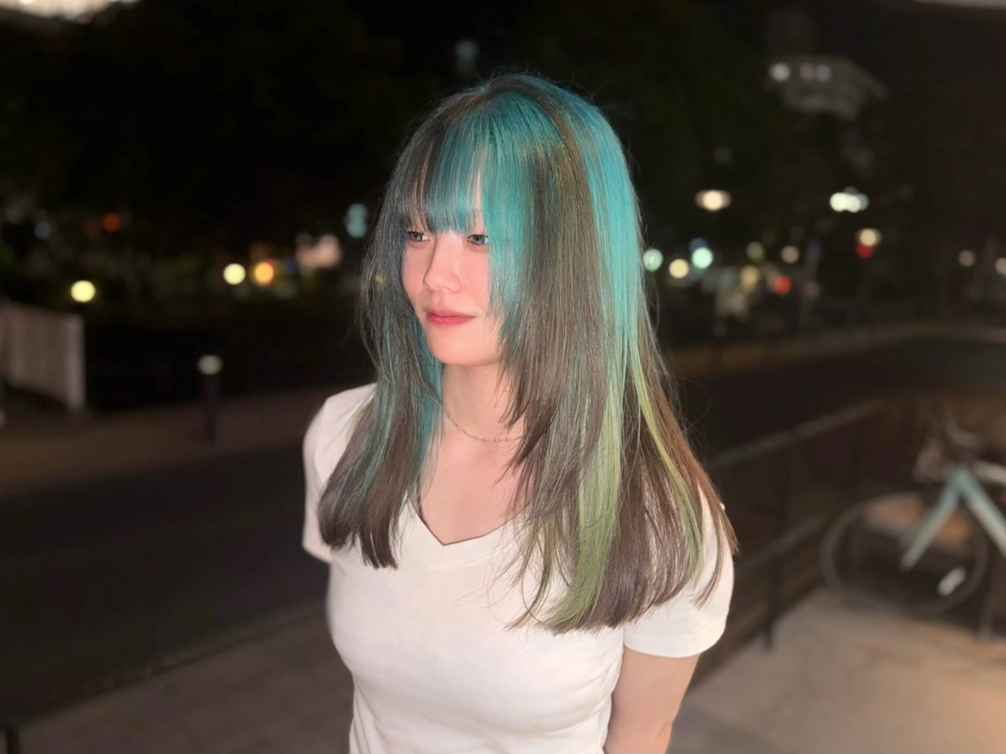 ミディアム カラー ヘアカラー 岡山ハイトーン・ ルーツカラー/こもものヘアスタイル