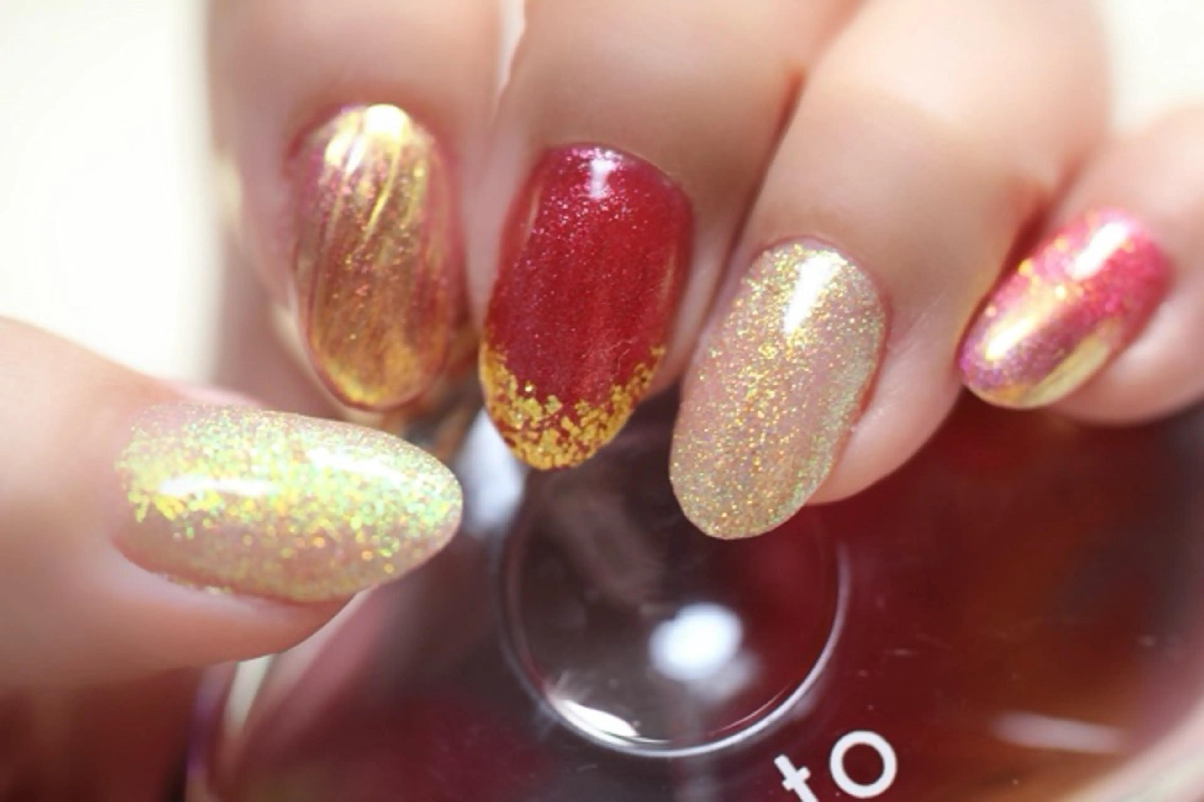 ネイル ジェルネイル ラメ(グリッター) マグネットネイル ミラーネイル しみ えんのネイルデザイン