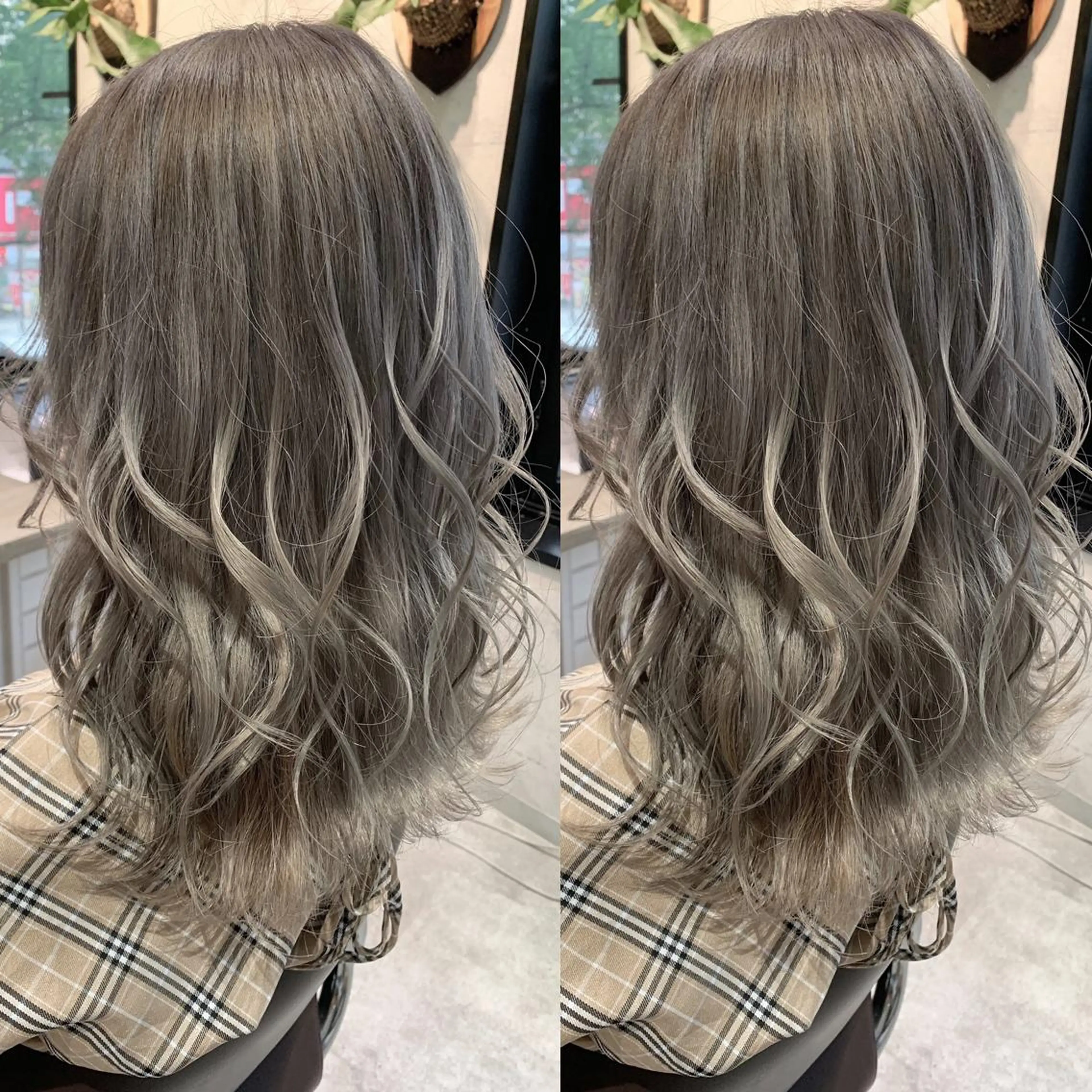 ロング カラー ヘアカラー トリートメント 髪質改善will hairdesignのヘアスタイル