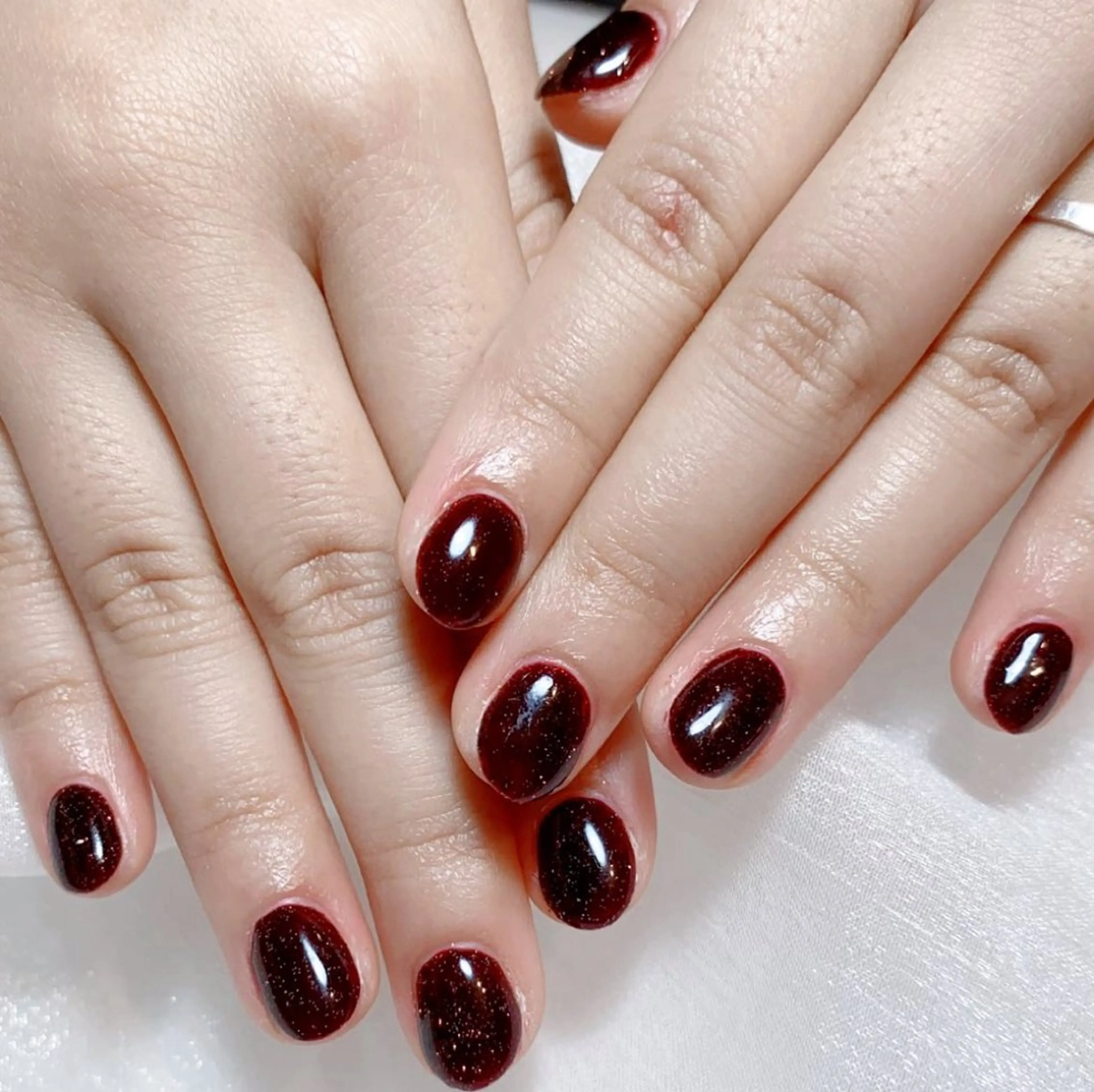 メンズ ネイル メンズ韓国風 アートネイル オーロラネイル ガーリー キラキラネイル ハンドネイル Nail salon 木にいるのネイルデザイン