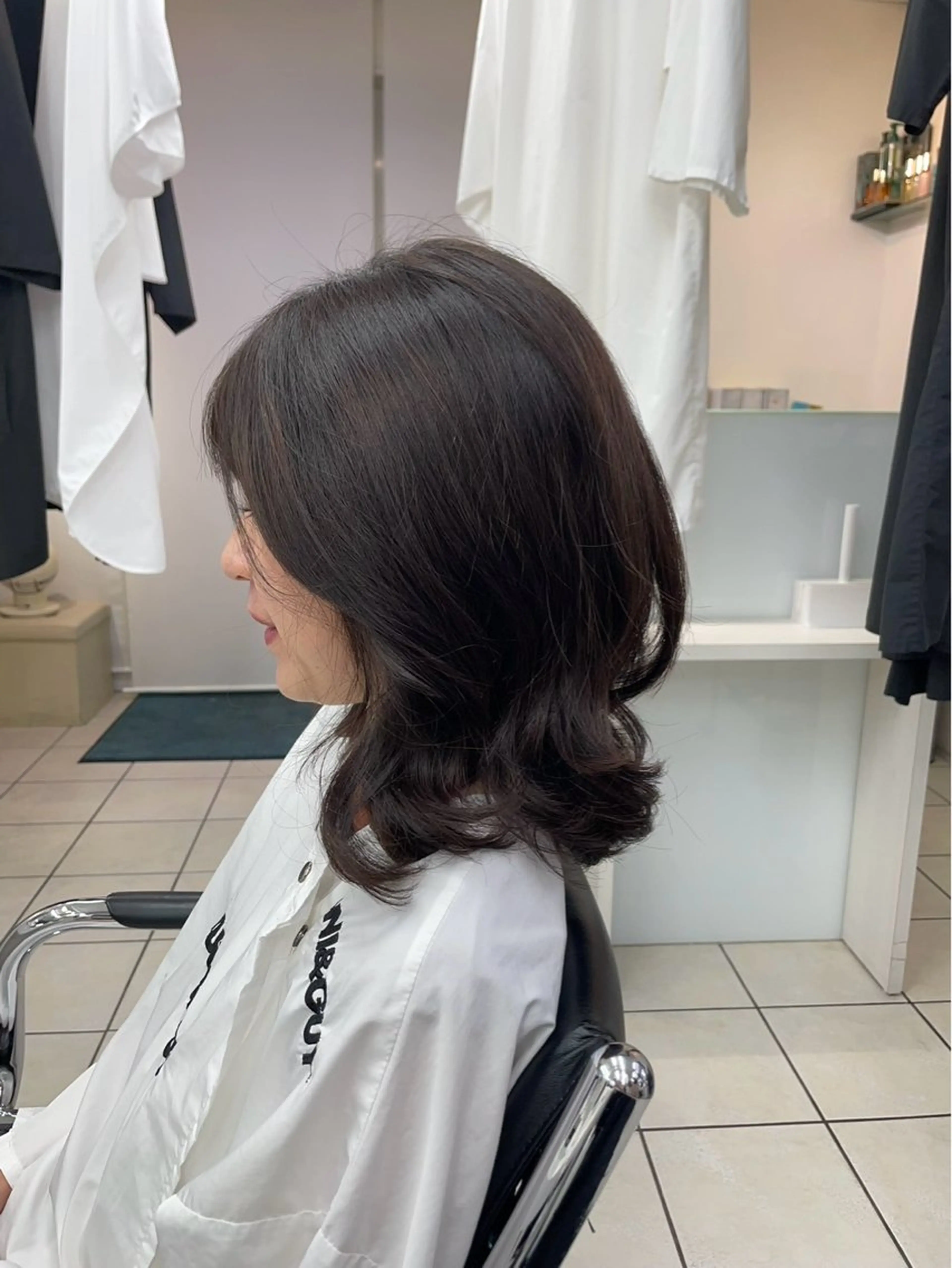セミロング パーマ ヘンリエッタ自由ヶ丘 けんとのヘアスタイル