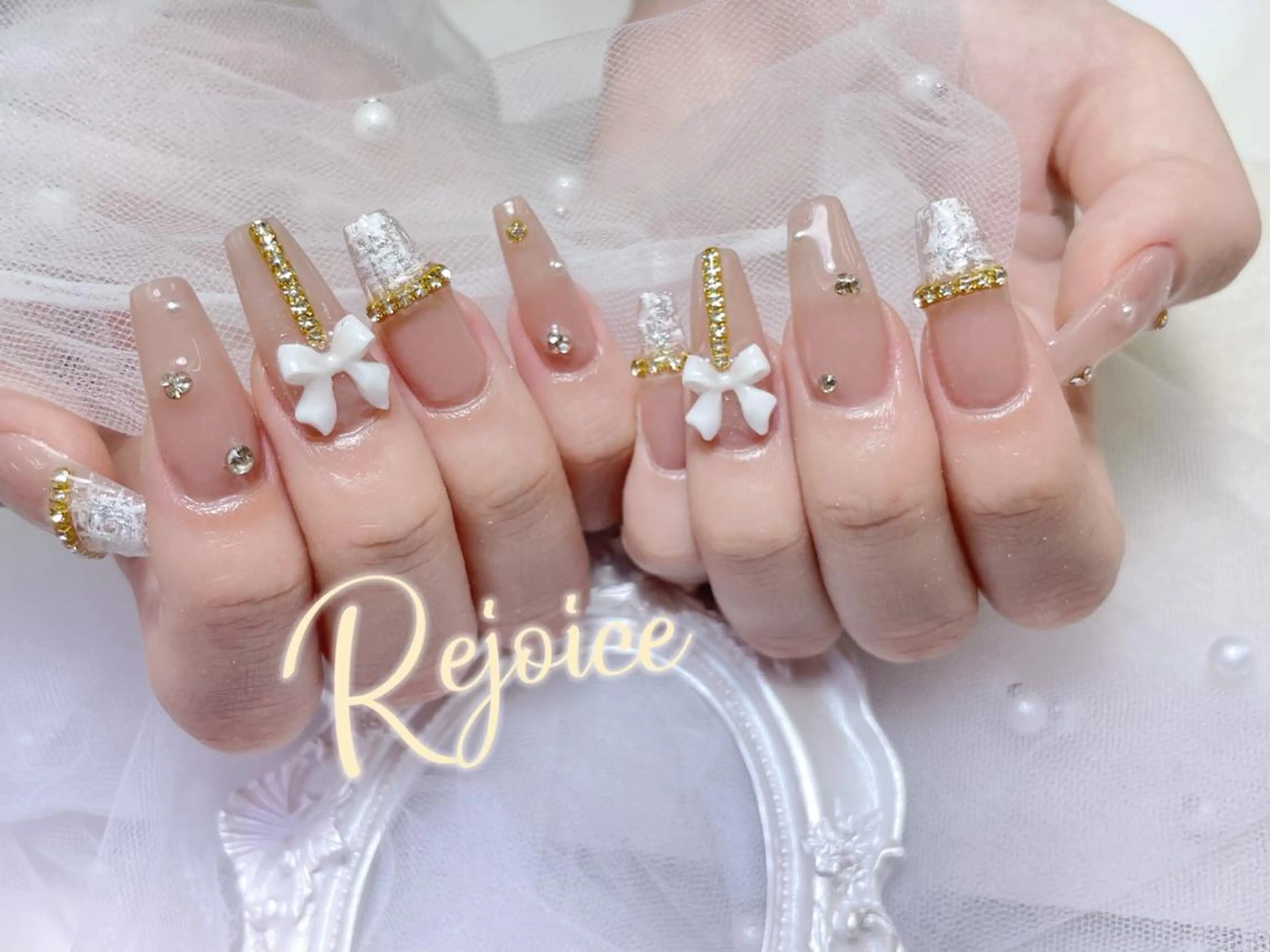 【超爆人気No.1】チップ長さ出し★ 持ち込みデザイン💕小物パーツつけ放題💕の写真