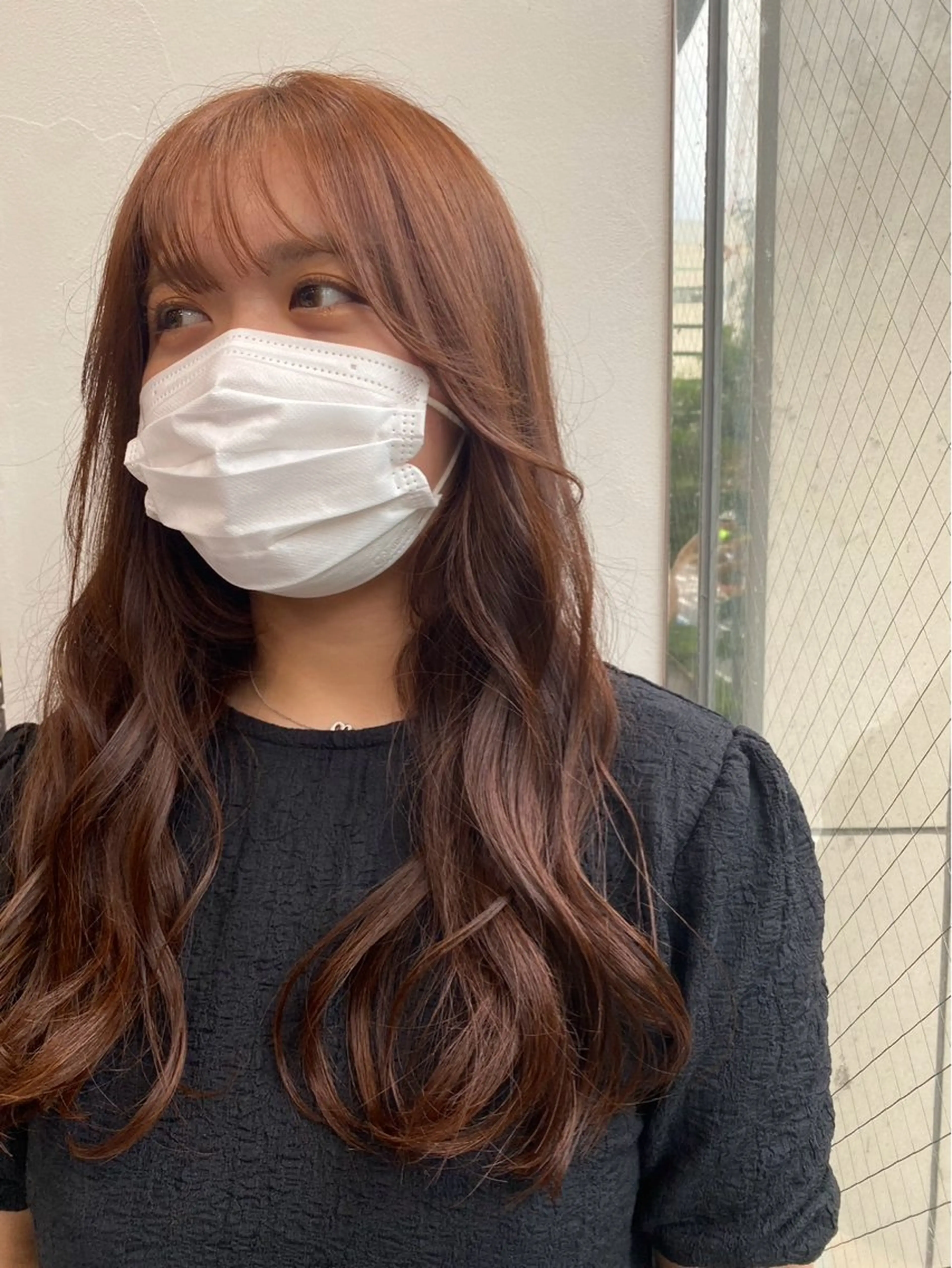 ロング カラー ヘアアレンジ ブリーチ ブラウンカラー ブリーチなしカラー オレンジ オレンジブラウン 🍒KUMAGAI 🍒のヘアスタイル