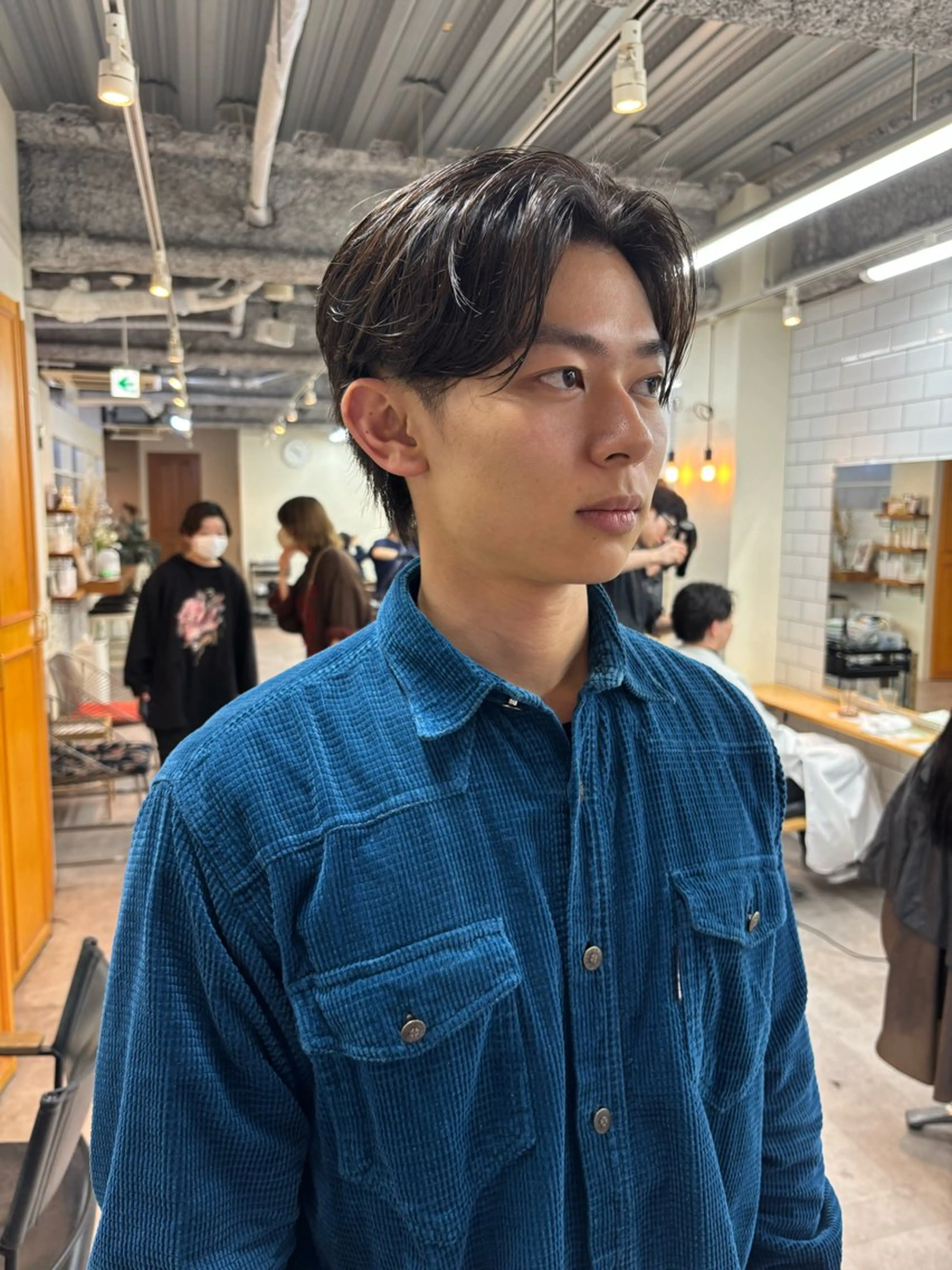 ミディアム パーマ メンズ ミディアムパーマ メンズパーマ ニュアンスパーマ カット パーマ KOKI/ ボブ/ パーマ/透明感カラーのヘアスタイル