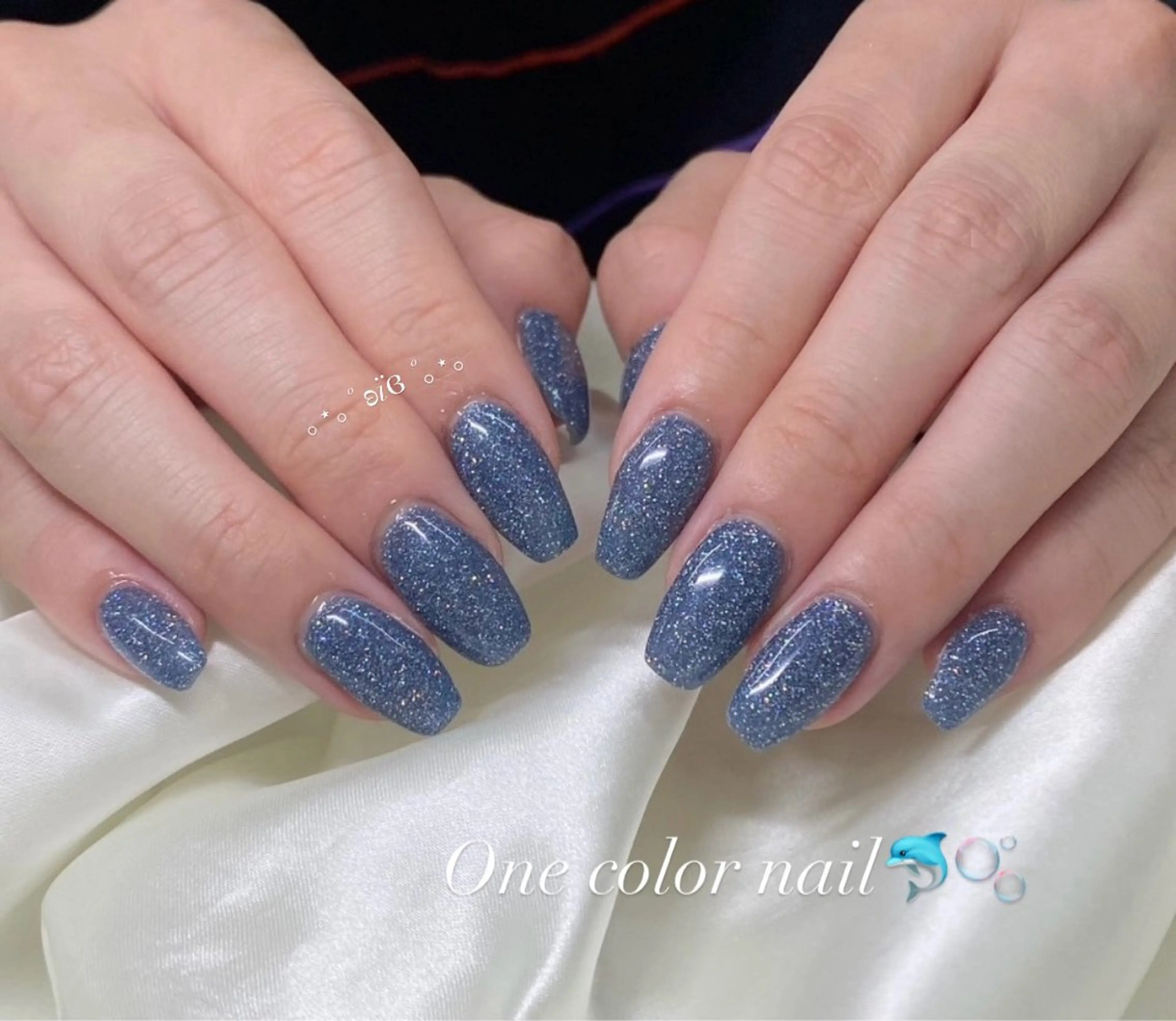 ネイル ブルー 韓国ネイル ワンカラーネイル 夏ネイル ワンホンネイル Moana manamiのネイルデザイン