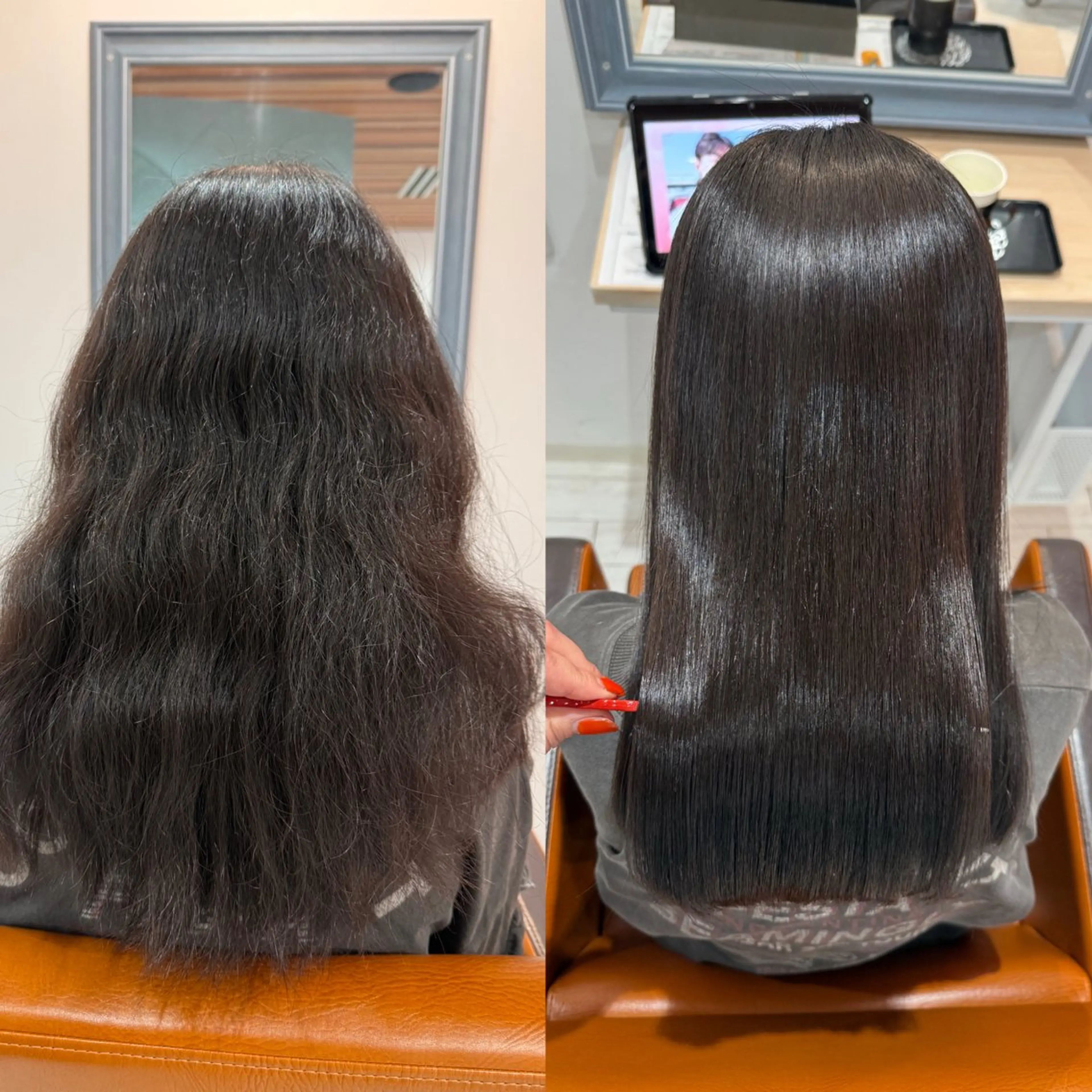 ミディアム カット 縮毛矯正 トリートメント 🍊髪質改善🍊縮毛 矯正🍊濱野紗奈🍊のヘアスタイル