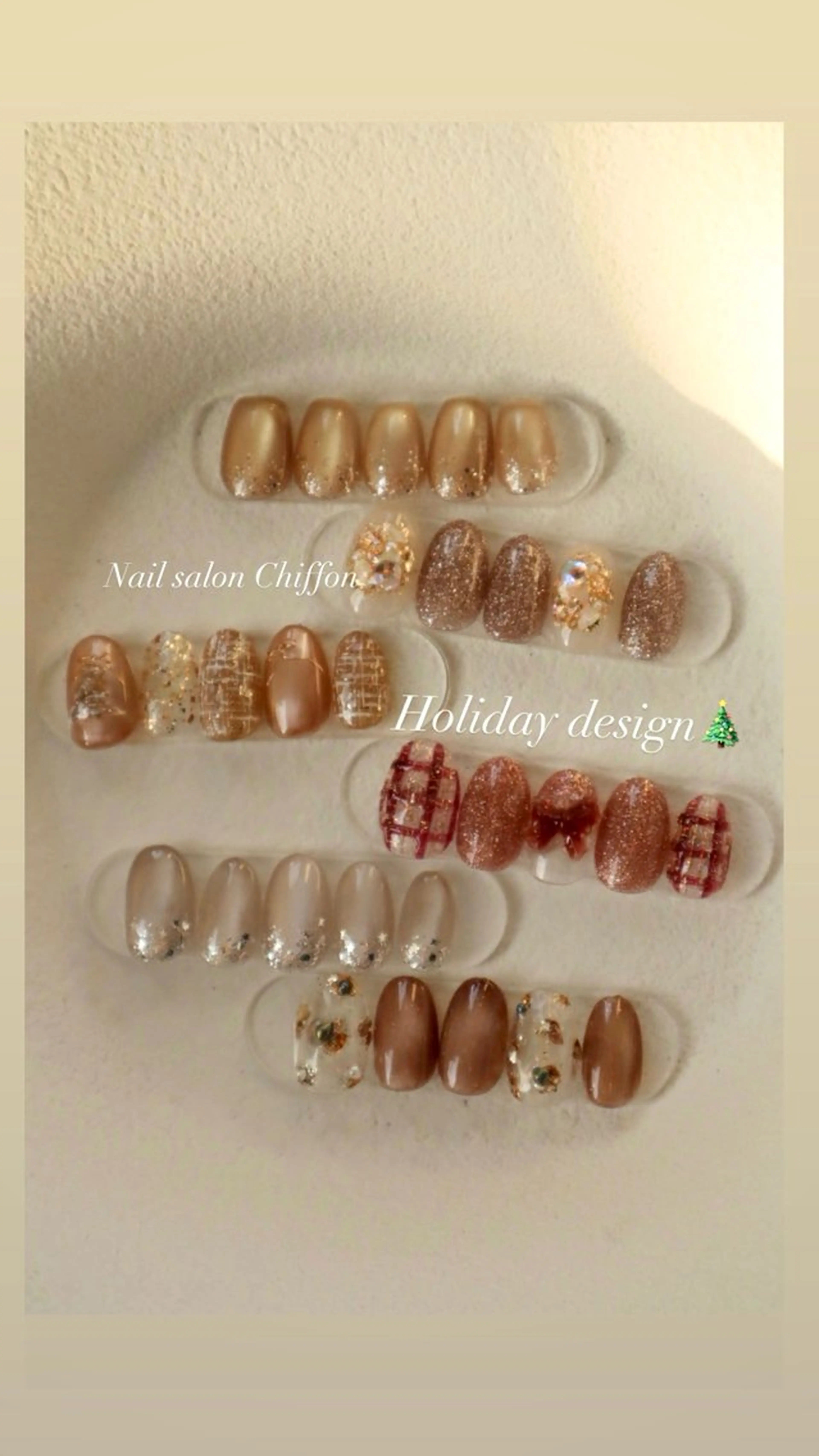 ネイル ブラウン ドット フラッシュネイル ゴールド ラメ(グリッター) Nail salon Chiffonのその他イメージ