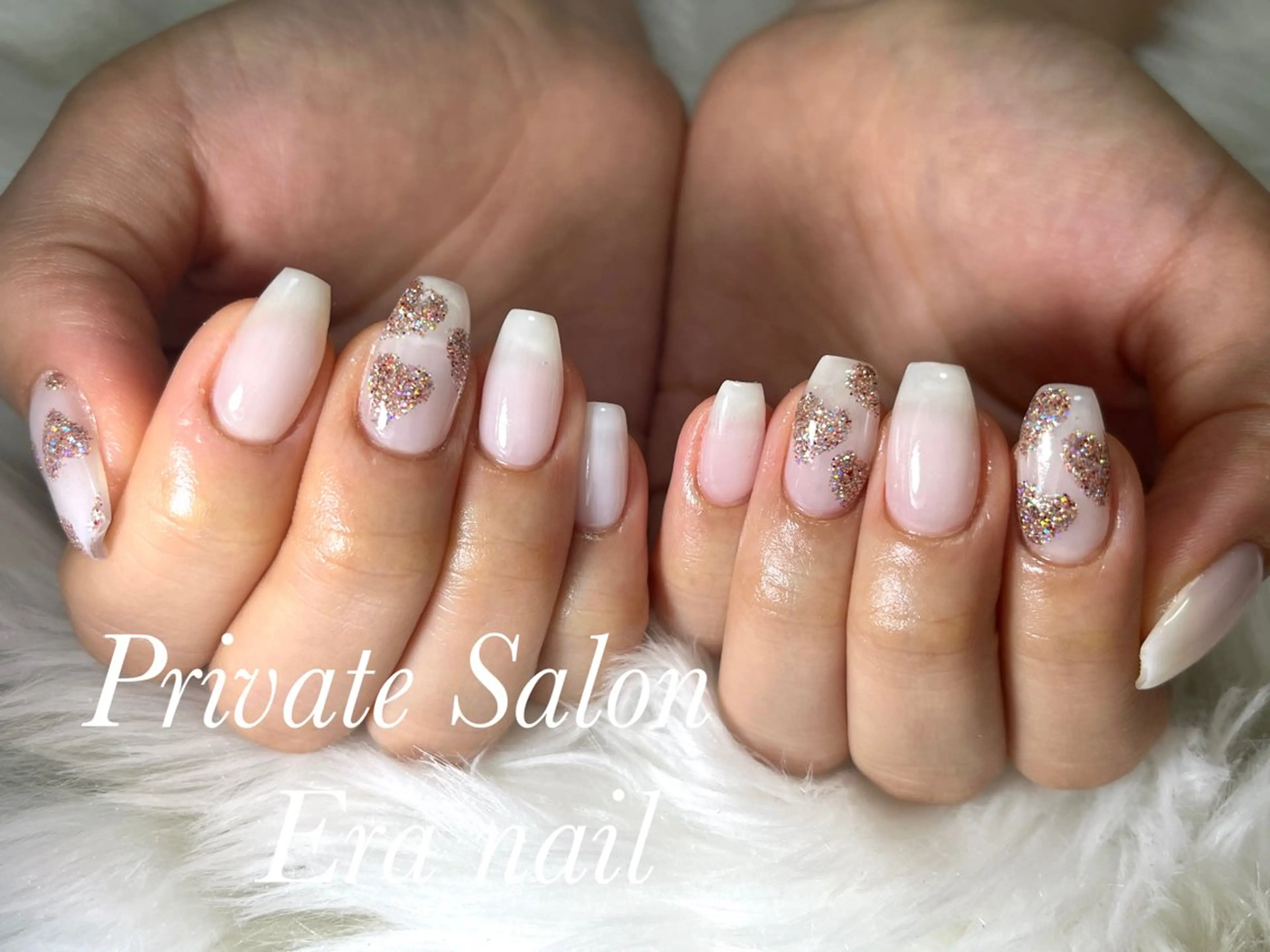 ネイル フラッシュネイル ハート Era nailのネイルデザイン