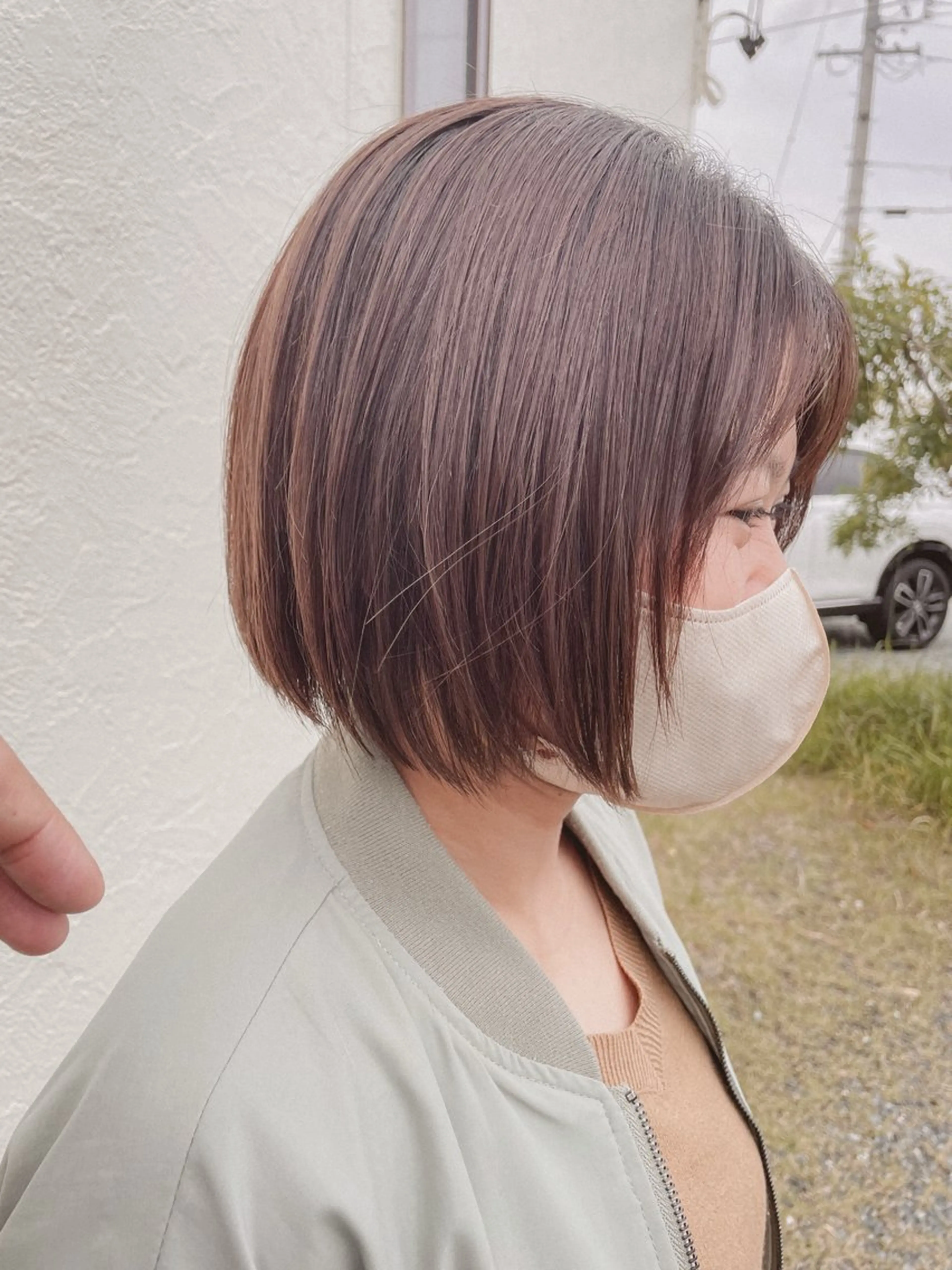 ショート パーマ ボブ ストレートパーマ 加藤 圭佑のヘアスタイル