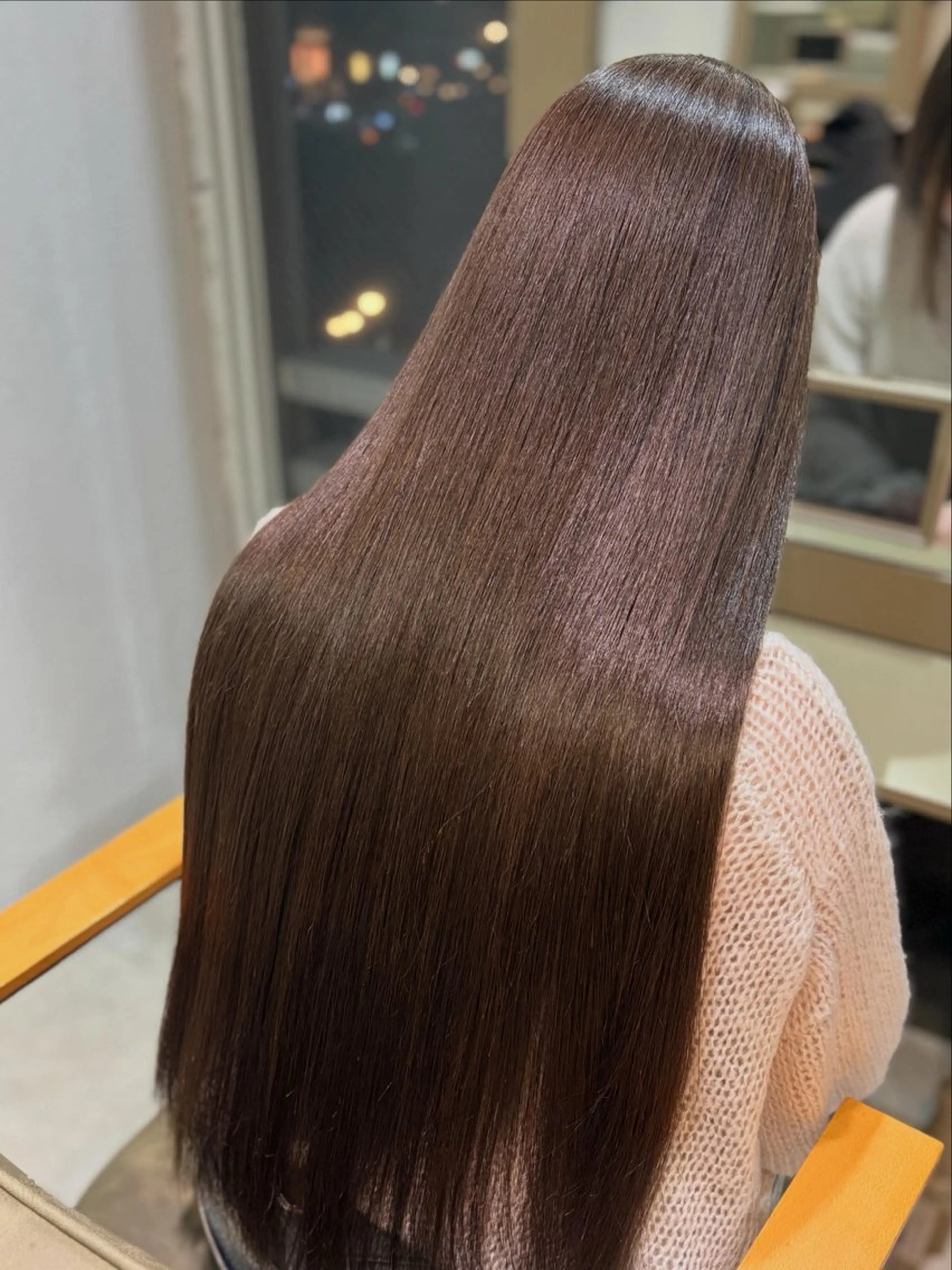 ロング カラー ブラウンカラー 髪質改善 ヘアカラー トリートメント 高砂 夢希のヘアスタイル