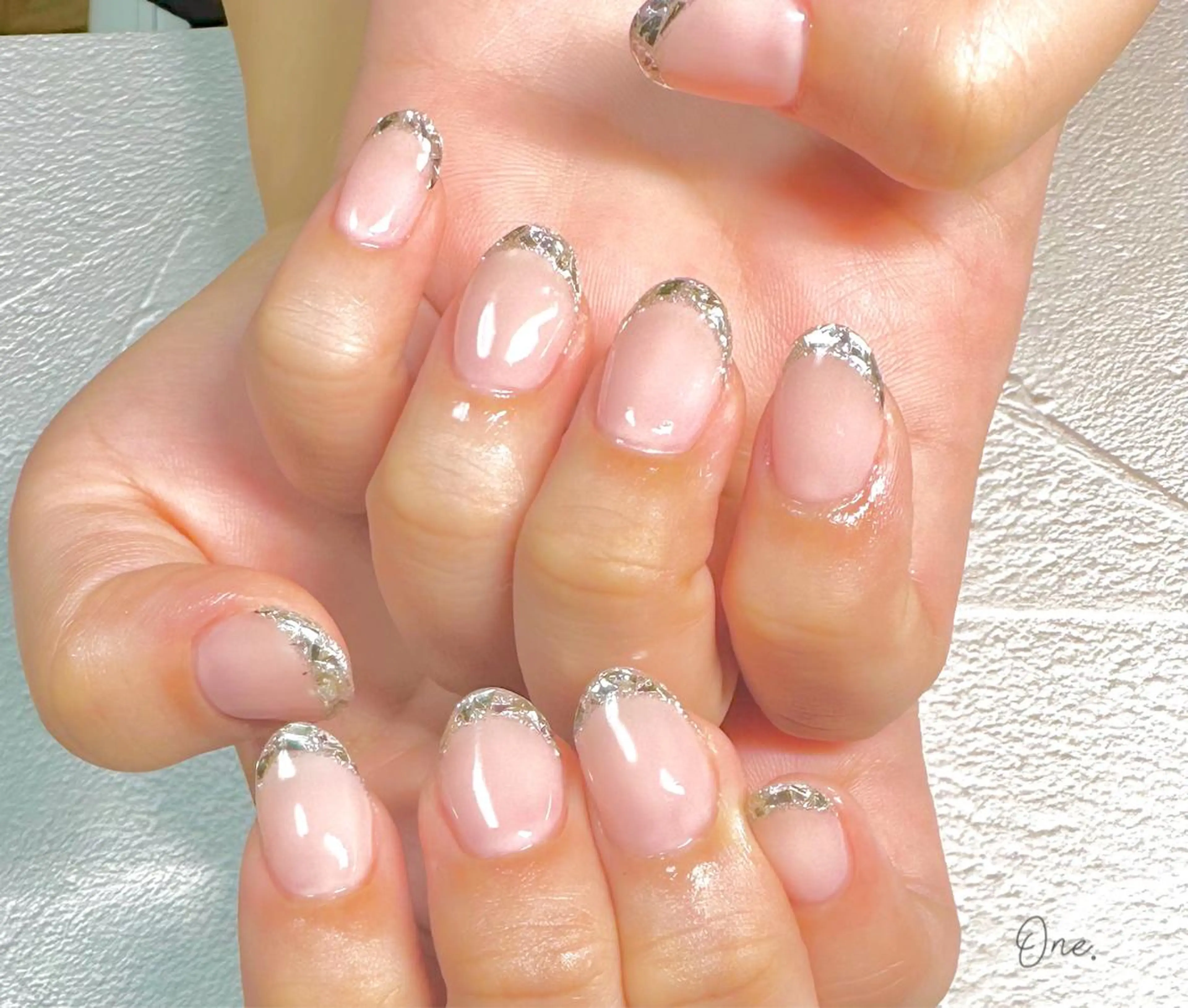 ネイル フレンチネイル ガラスフレンチ 田中 愛未のネイルデザイン