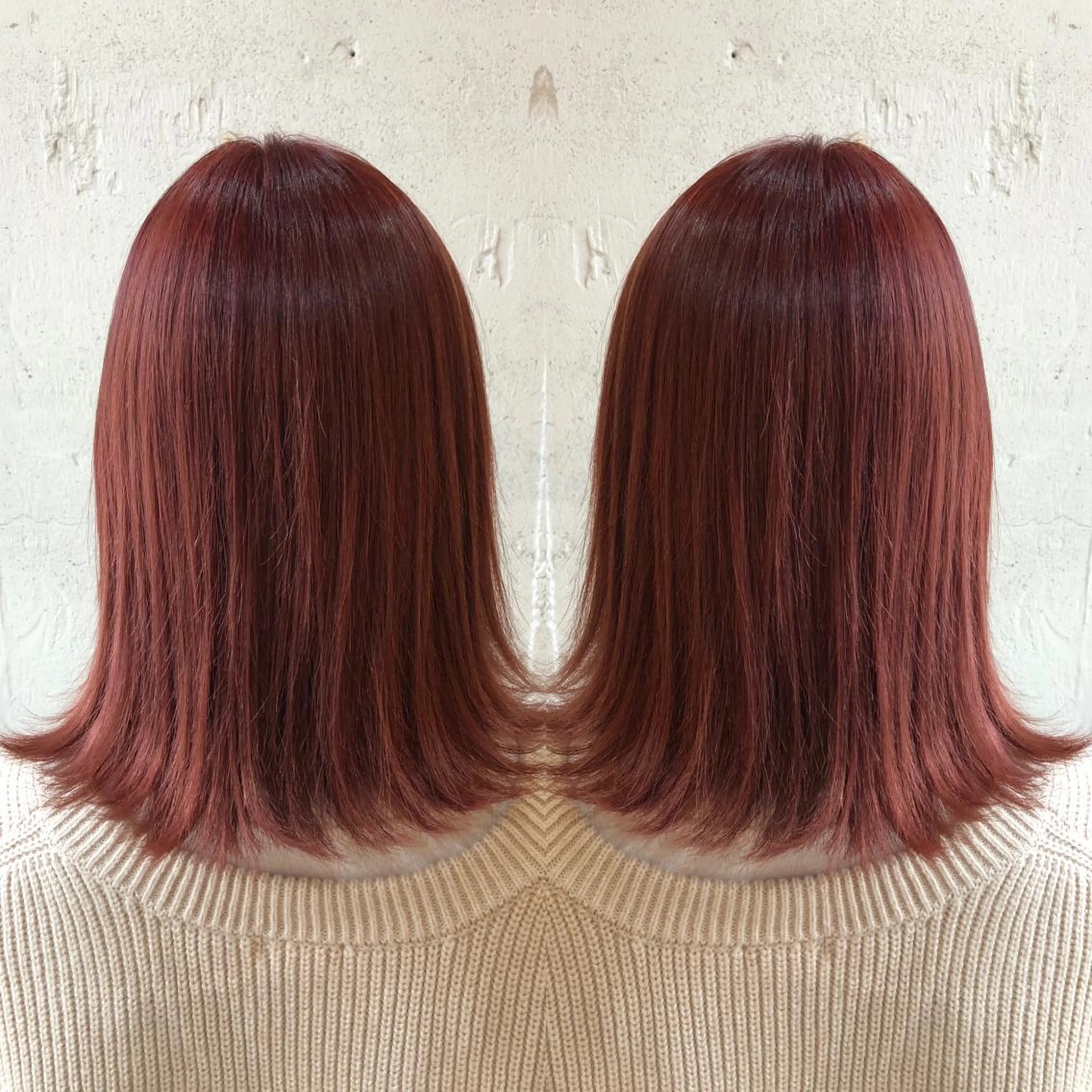 ミディアム カット ヘアカラー トリートメント あらき ちさとのヘアスタイル