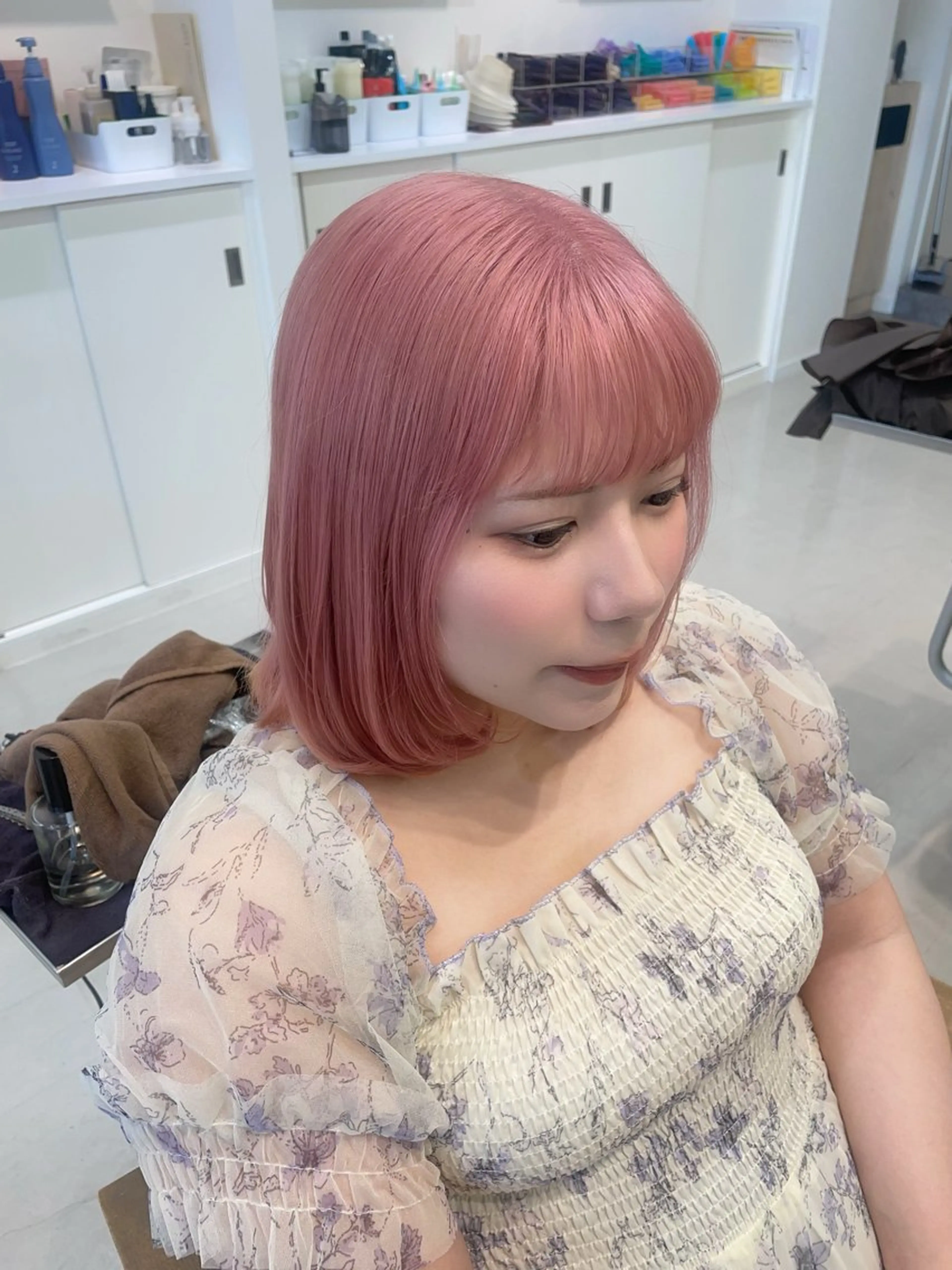 ミディアム カラー ヘアカラー かずや🍀/髪質改善 /艶髪カラー/眉毛のヘアスタイル