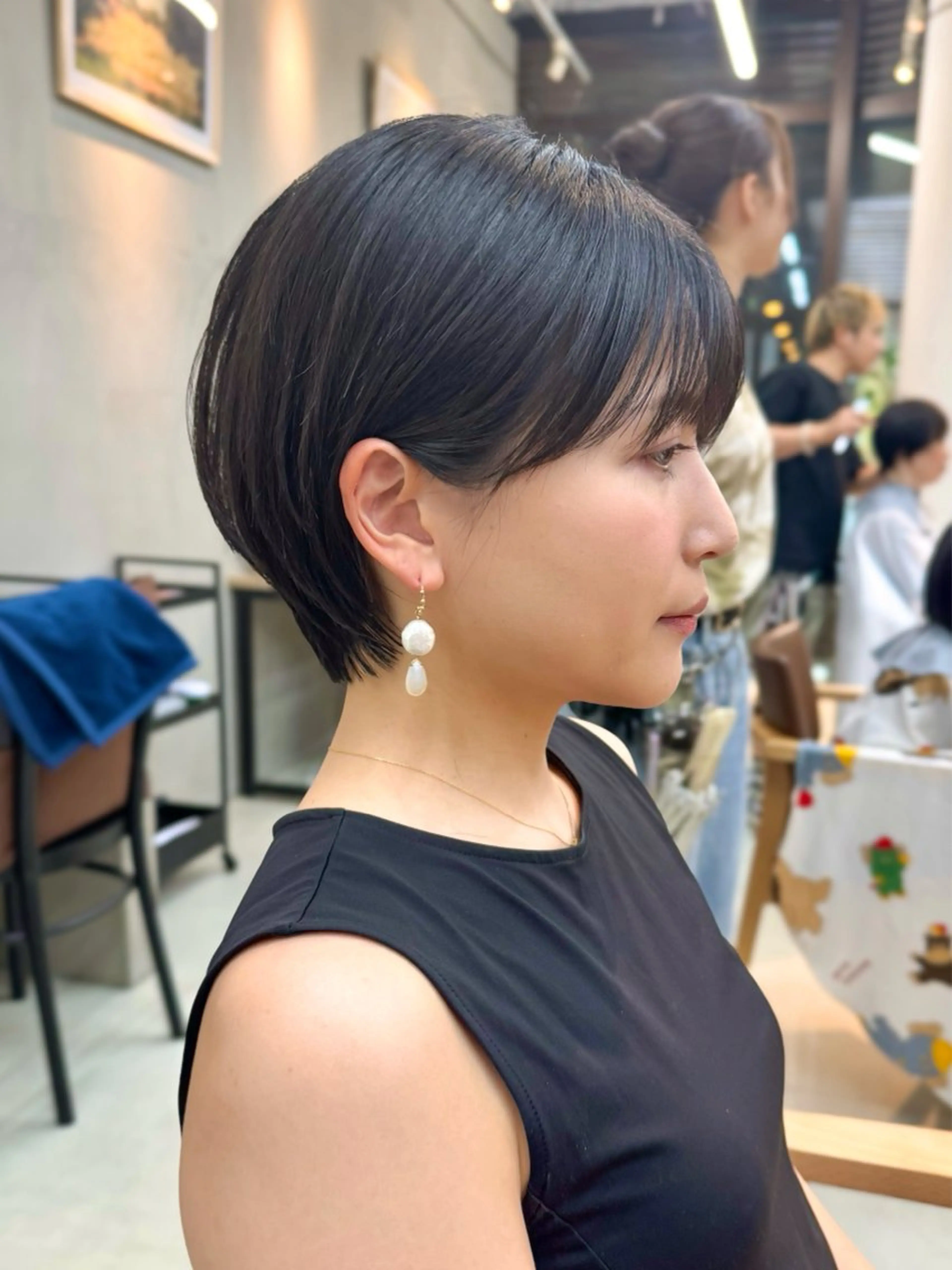 ショート カラー 丸みショート ショートヘア カット ヘアカラー トリートメント ボブ/ショート /パーマ/shinのヘアスタイル