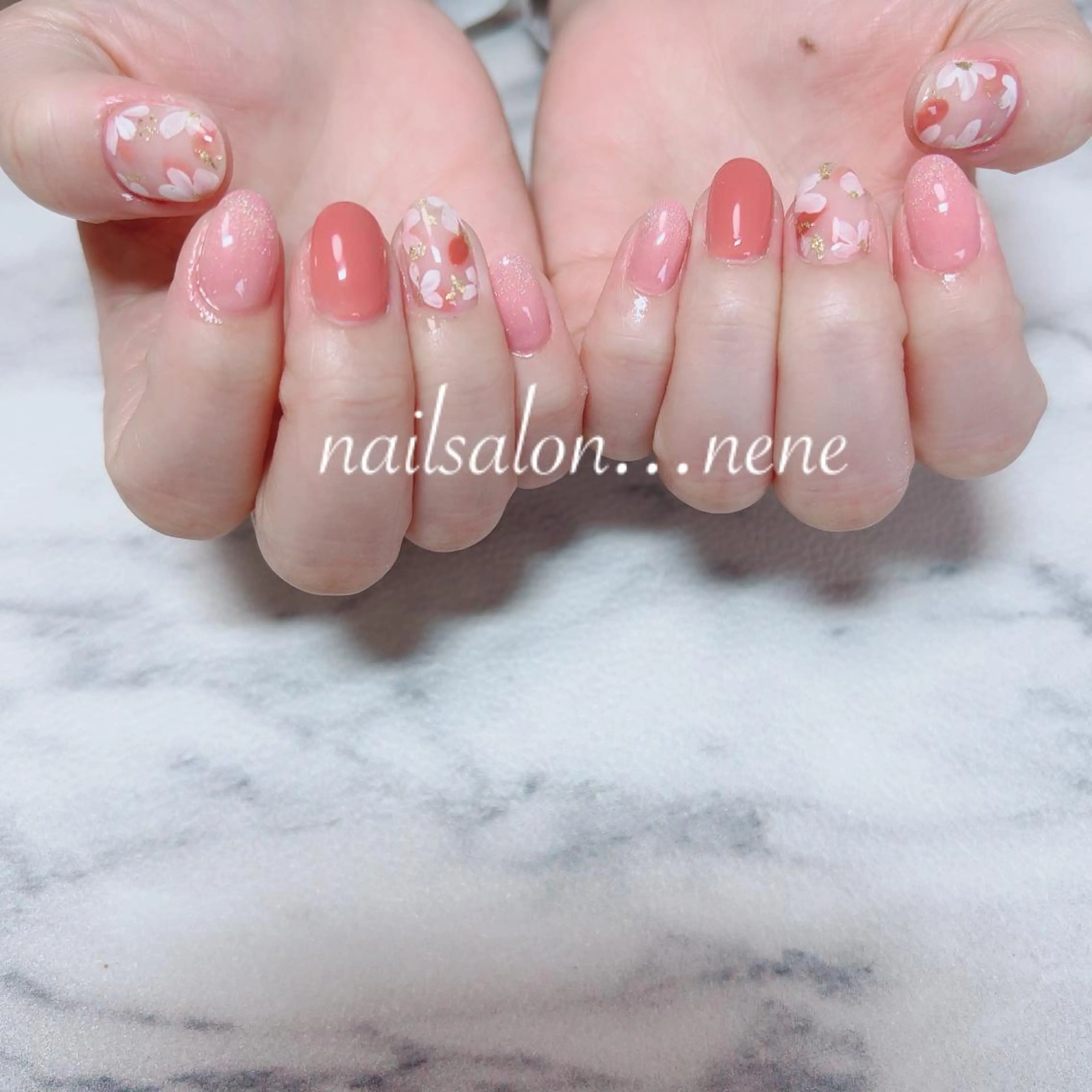 ネイル フラワーネイル nailsalon ...neneのネイルデザイン