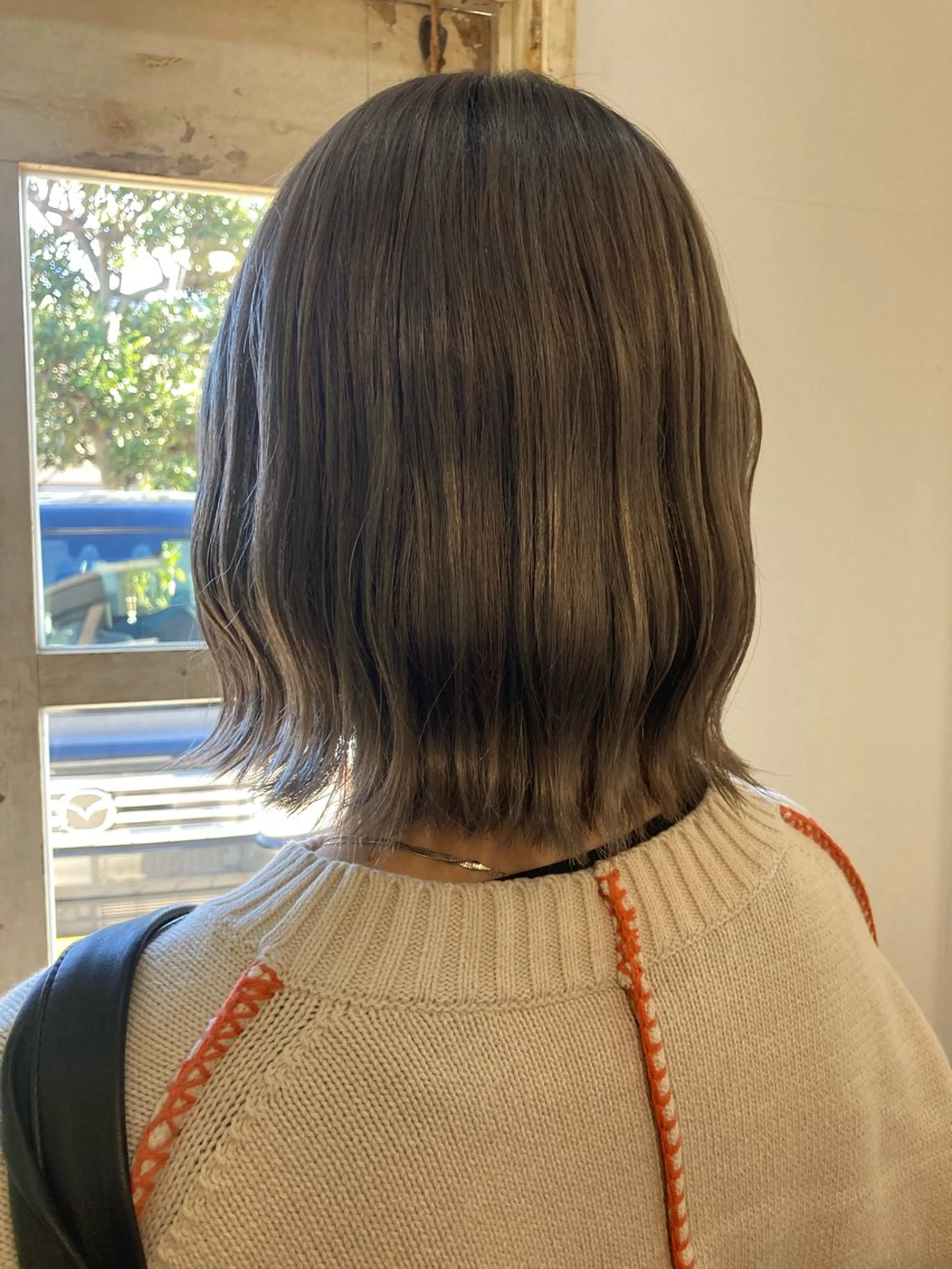 ミディアム カラー ブリーチ 透明感カラー グレージュ ヘアカラー ハイトーン 清水/草薙/kanaのヘアスタイル