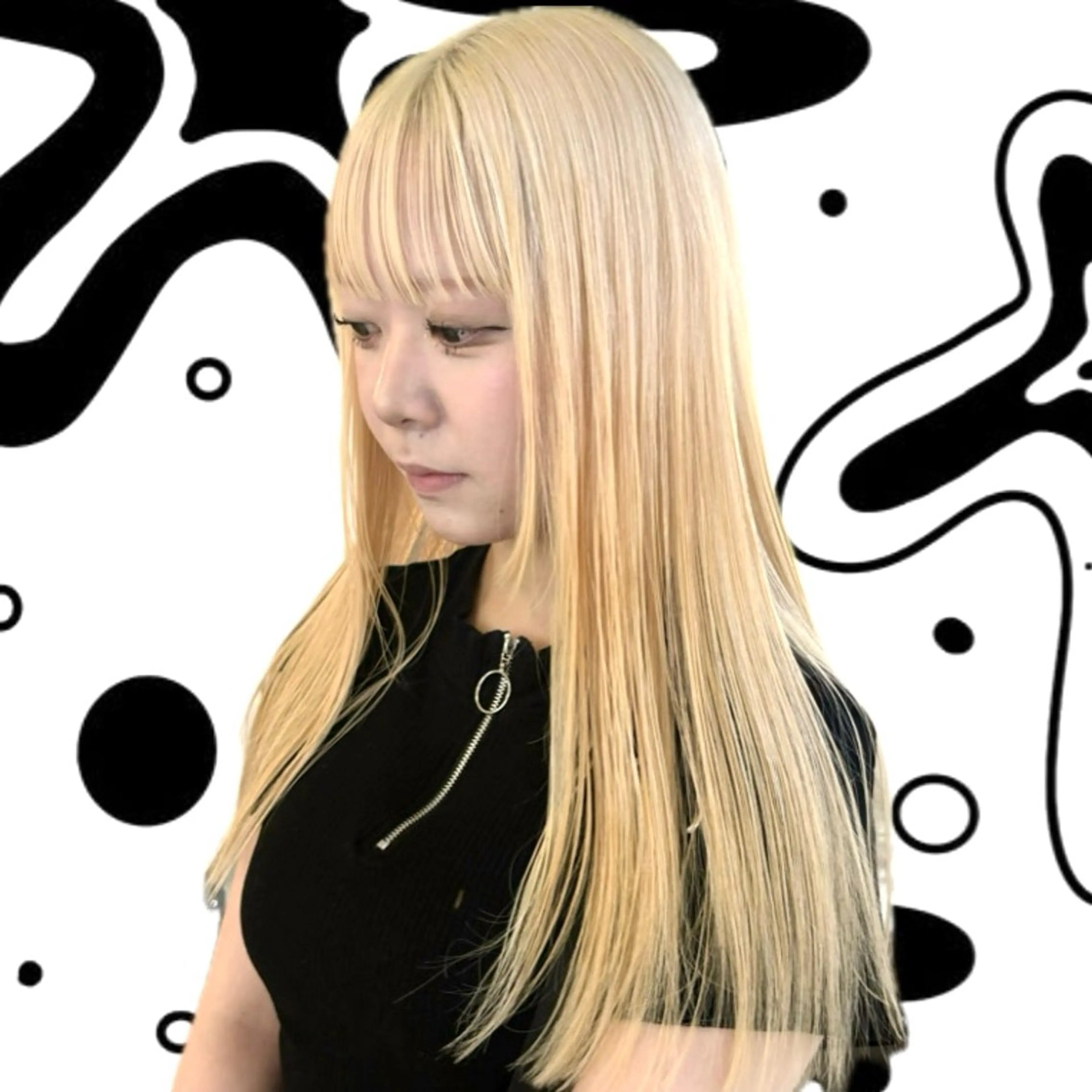 ロング カラー ヘアカラー トリートメント Rena✴︎トレンド ×スタンダードMIXのヘアスタイル